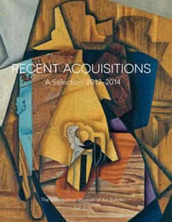 "Recent Acquisitions, A Selection: 2012–2014"
