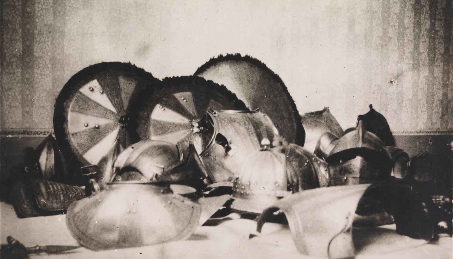 Armor scattered in the Dos Aguas Palace in Valencia, Spain,