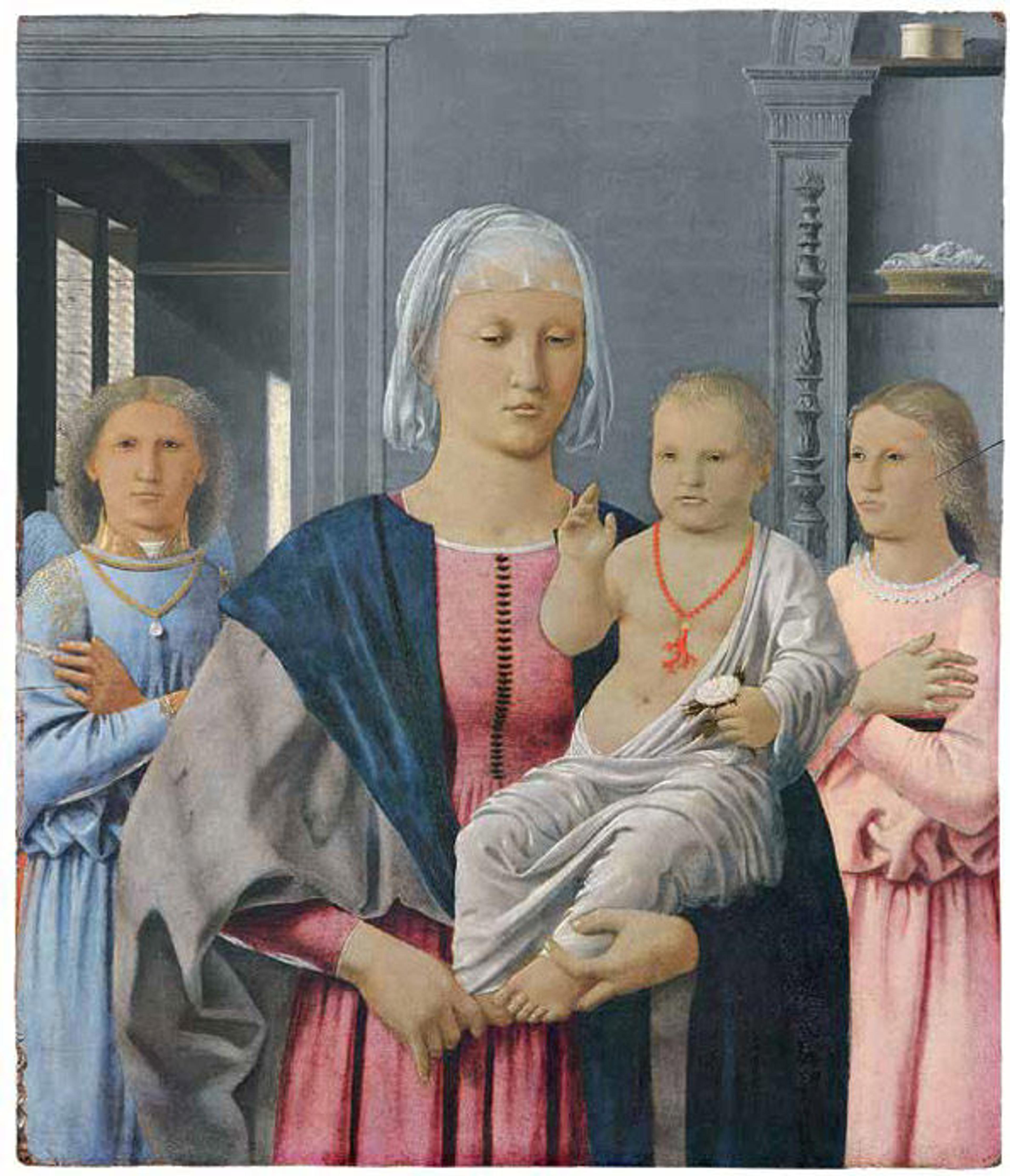 Piero della Francesca, Madonna and Child with Two Angels
