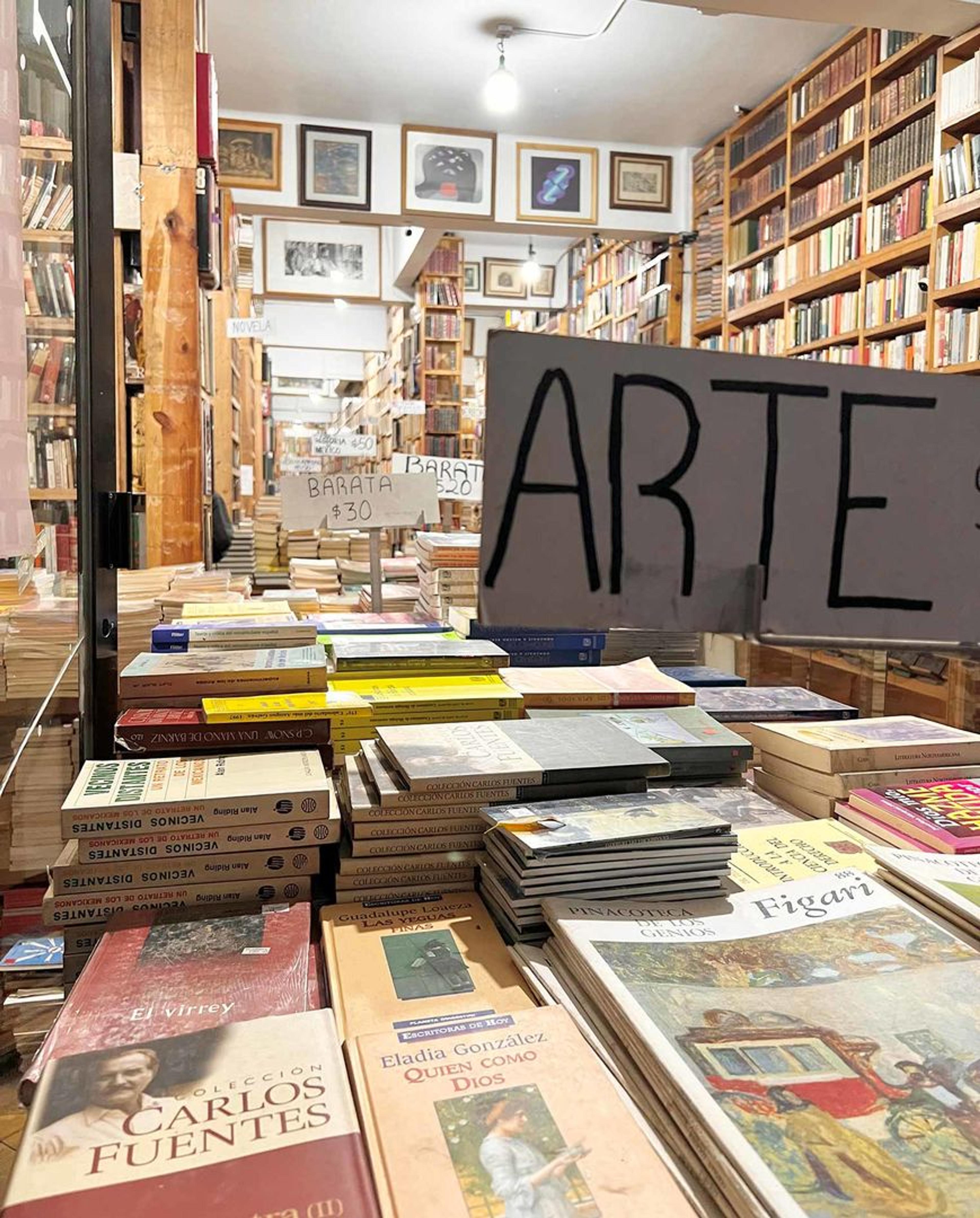 Interior shot of bookstore