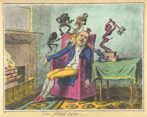 Enrique Chagoya | The Headache, A Print after George Cruikshank | 2010 | 2010.285