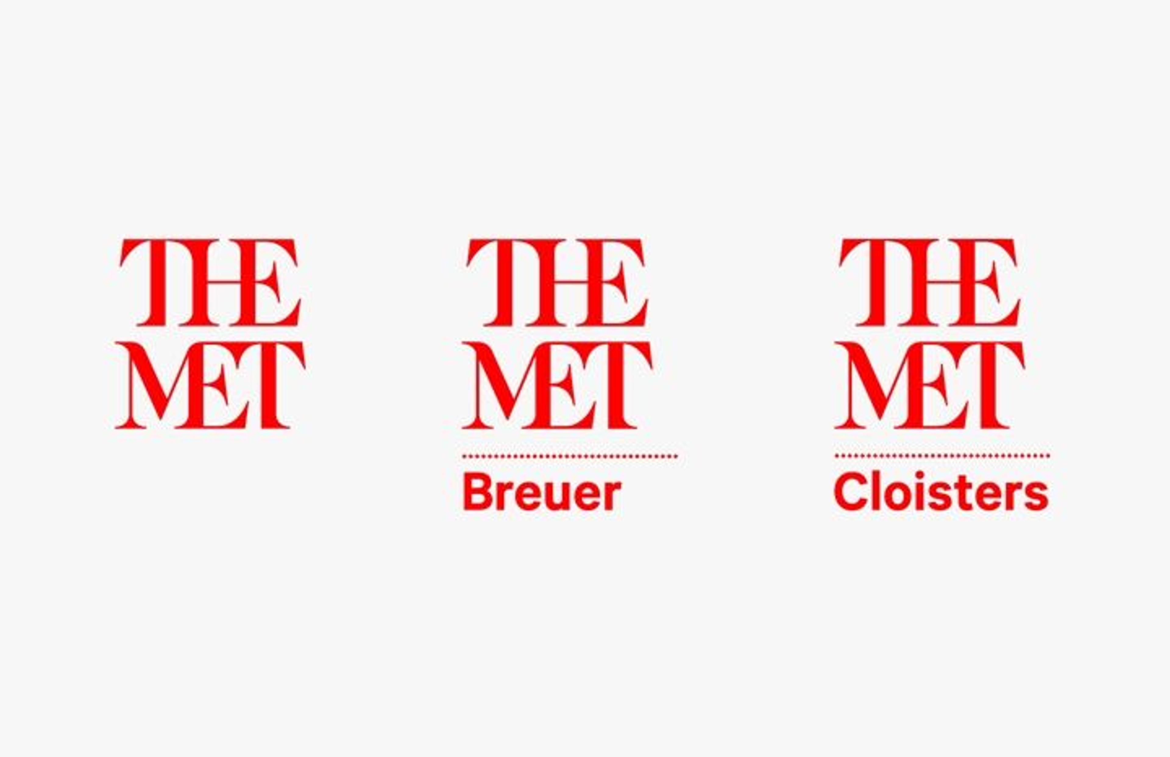 The Met logo and its treatment across the Museum's three physical campuses