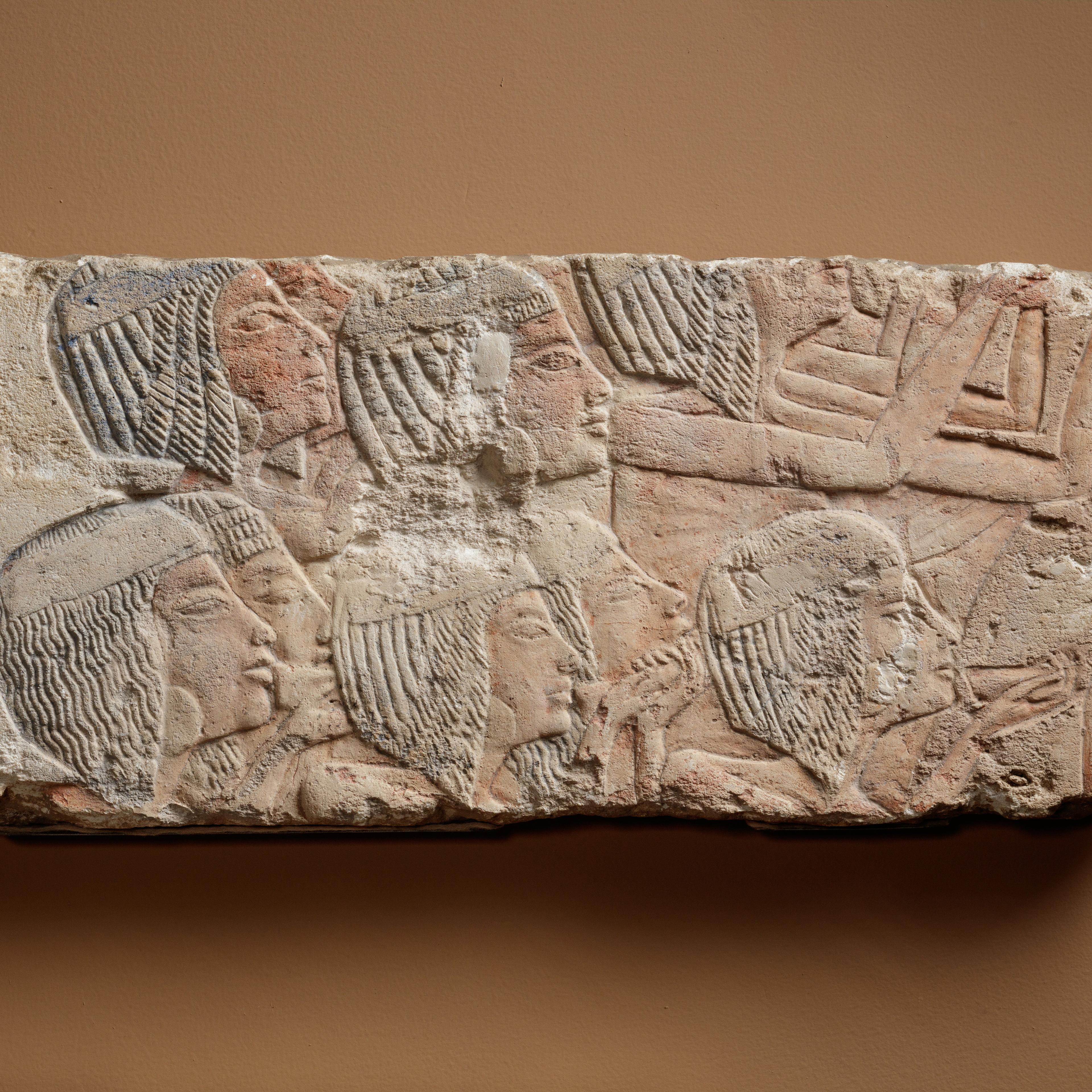 Detail of relief showing heads in profile view