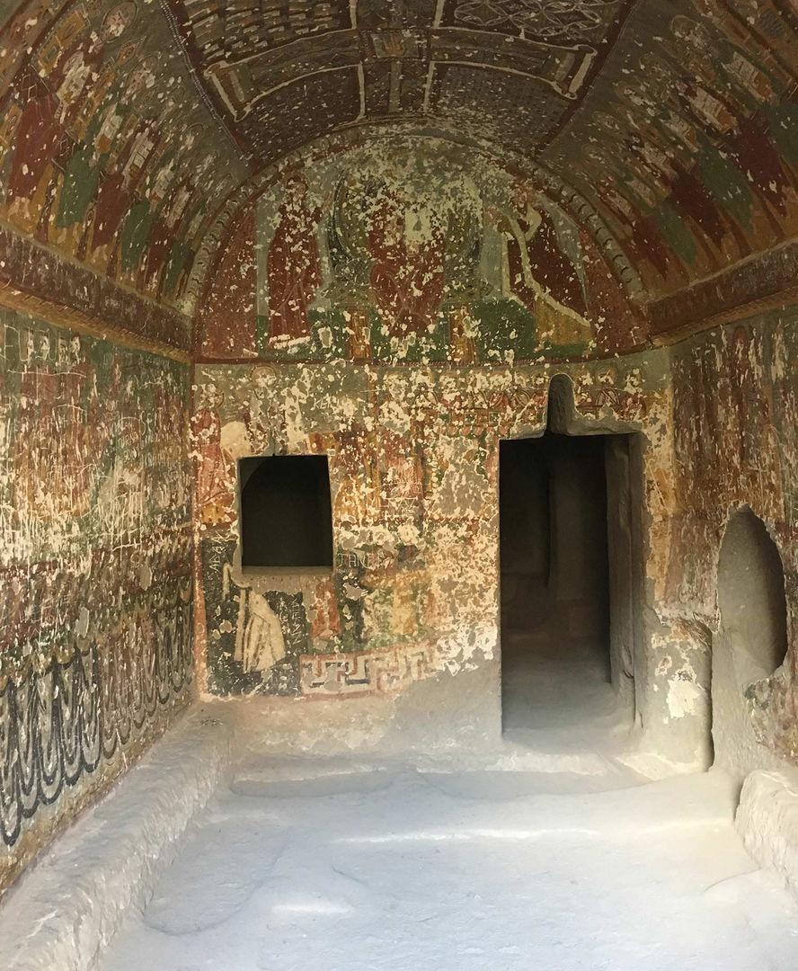 Interior of a simple medieval church