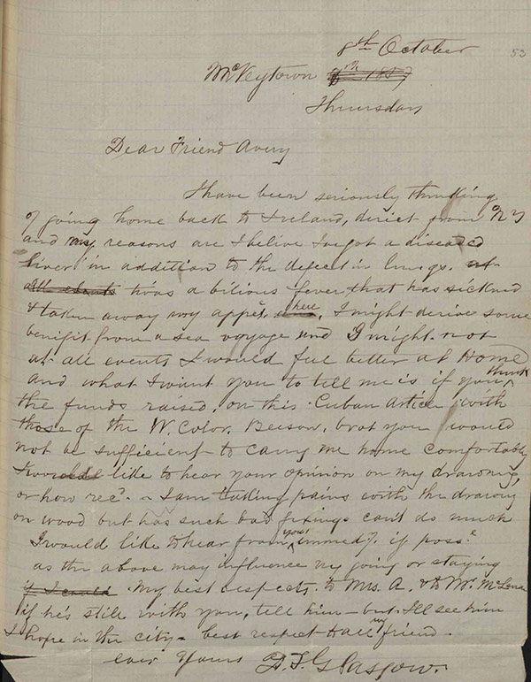 Letter to Samuel Avery