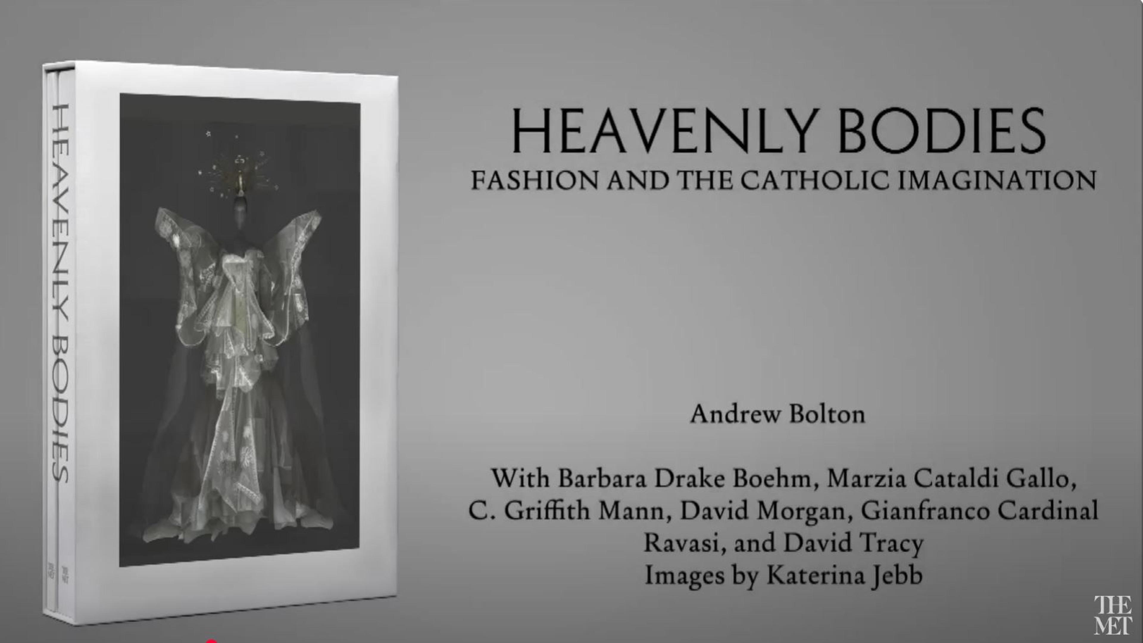 Image of Heavenly Bodies book to the left on a grey background with title and author information listed to the right