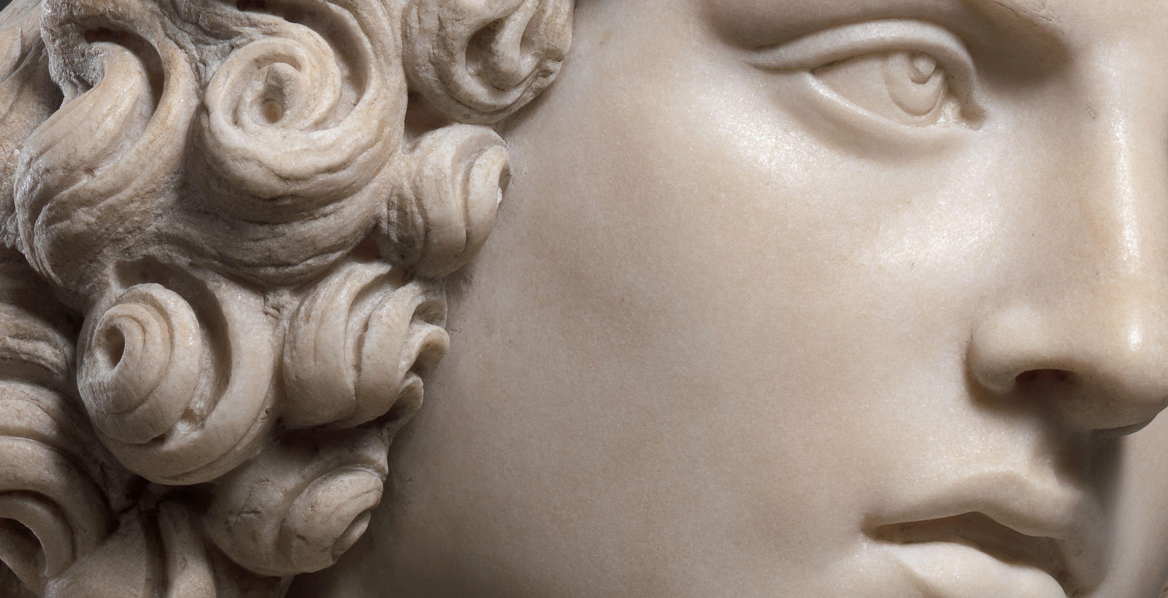 Detail of Adam's face.