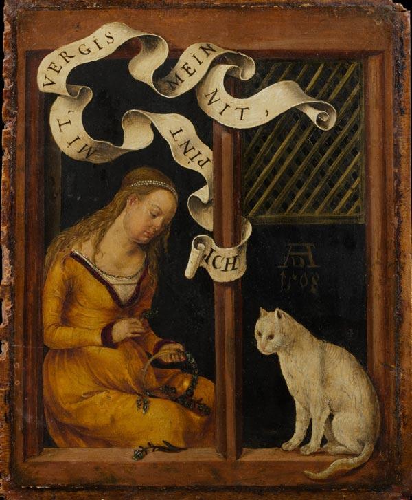 Hans Süss von Kulmbach (German, ca. 1480–1522). Portrait of a Young Man; (reverse) Girl Making a Garland, ca. 1508. Oil on poplar; 7 x 5 1/2 in. (17.8 x 14 cm). The Metropolitan Museum of Art, New York, Gift of J. Pierpont Morgan, 1917 (17.190.21)