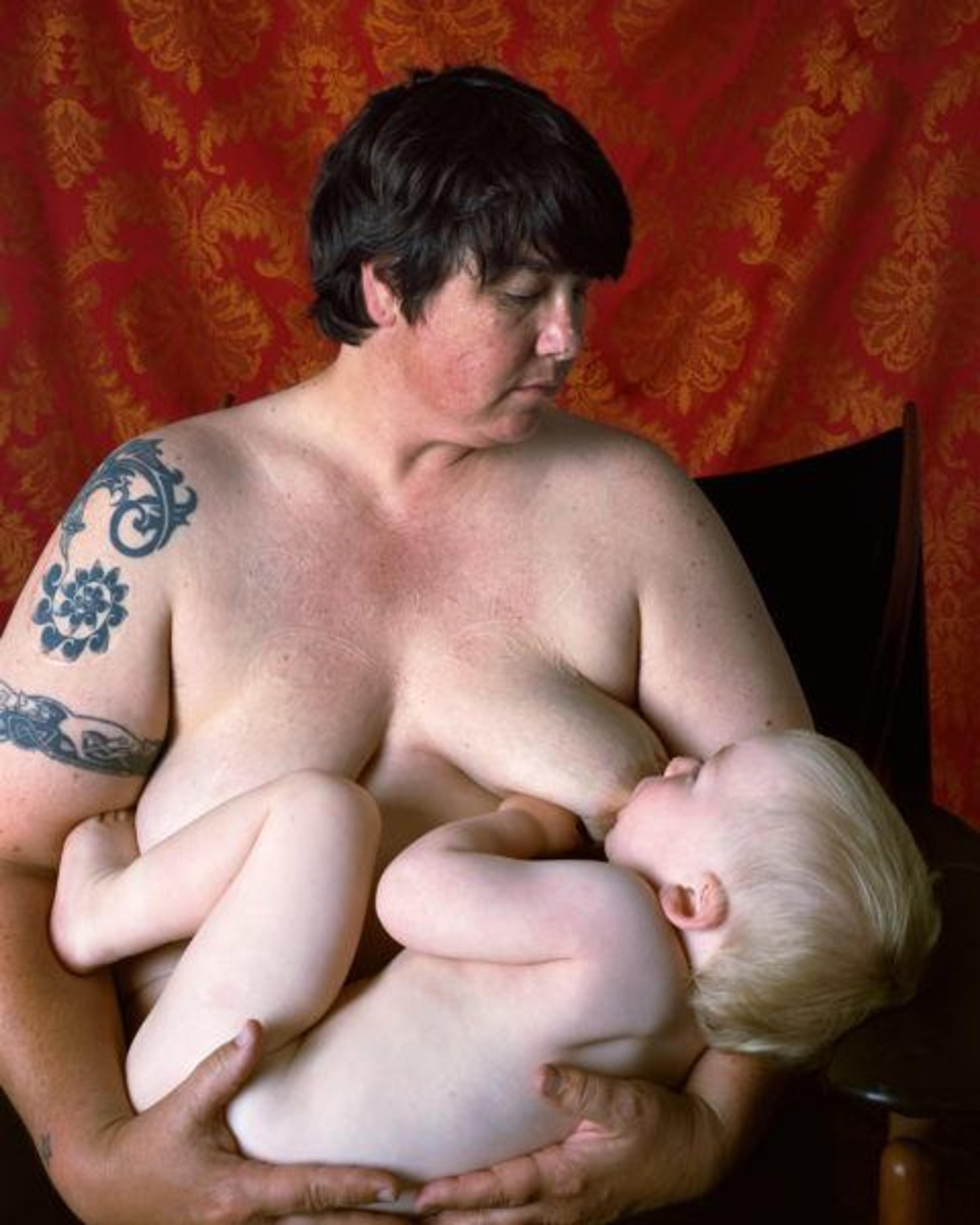 Self-portrait by Catherine Opie of the artist breastfeeding a baby