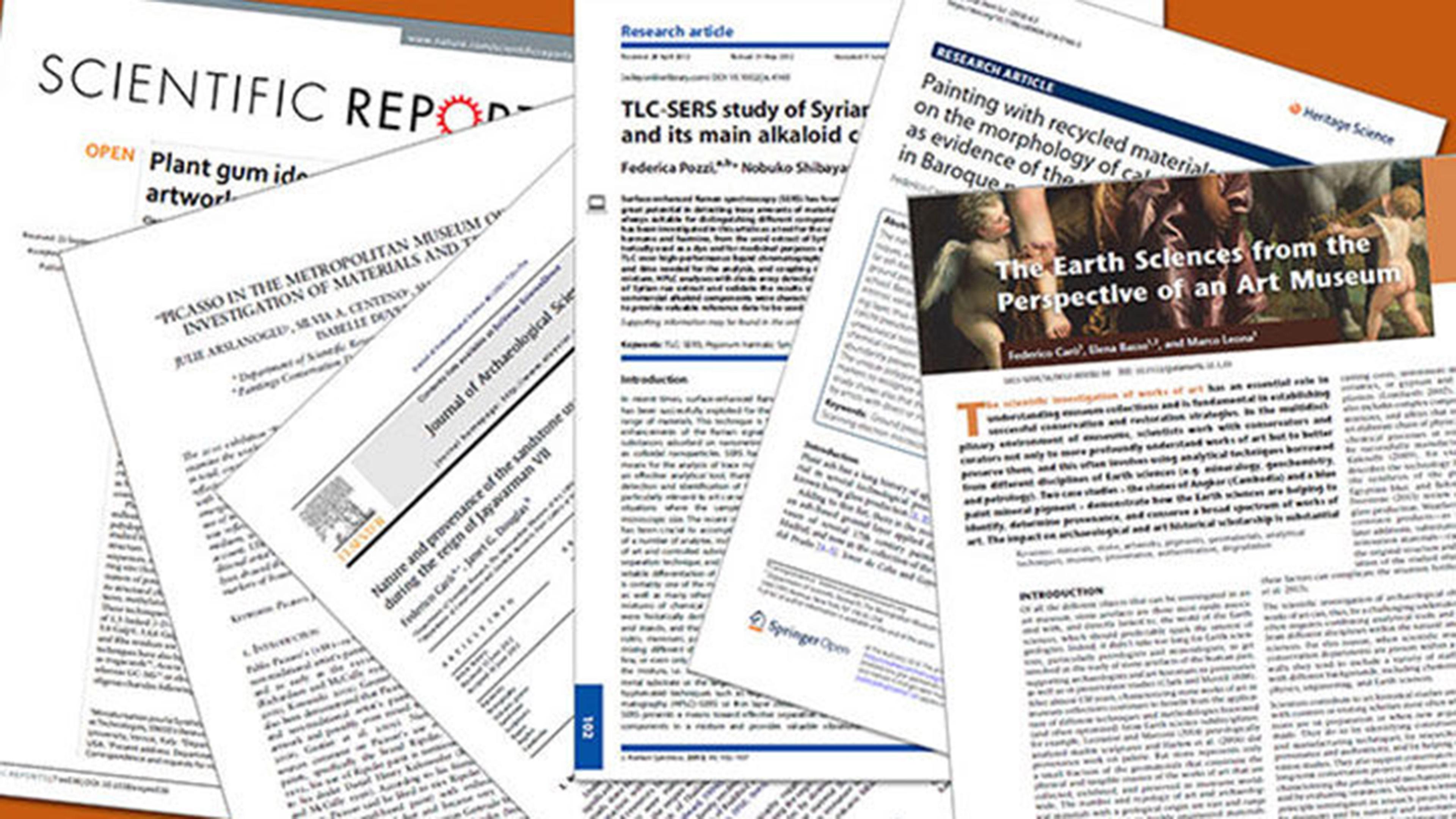 Image of various scattered scientific research articles