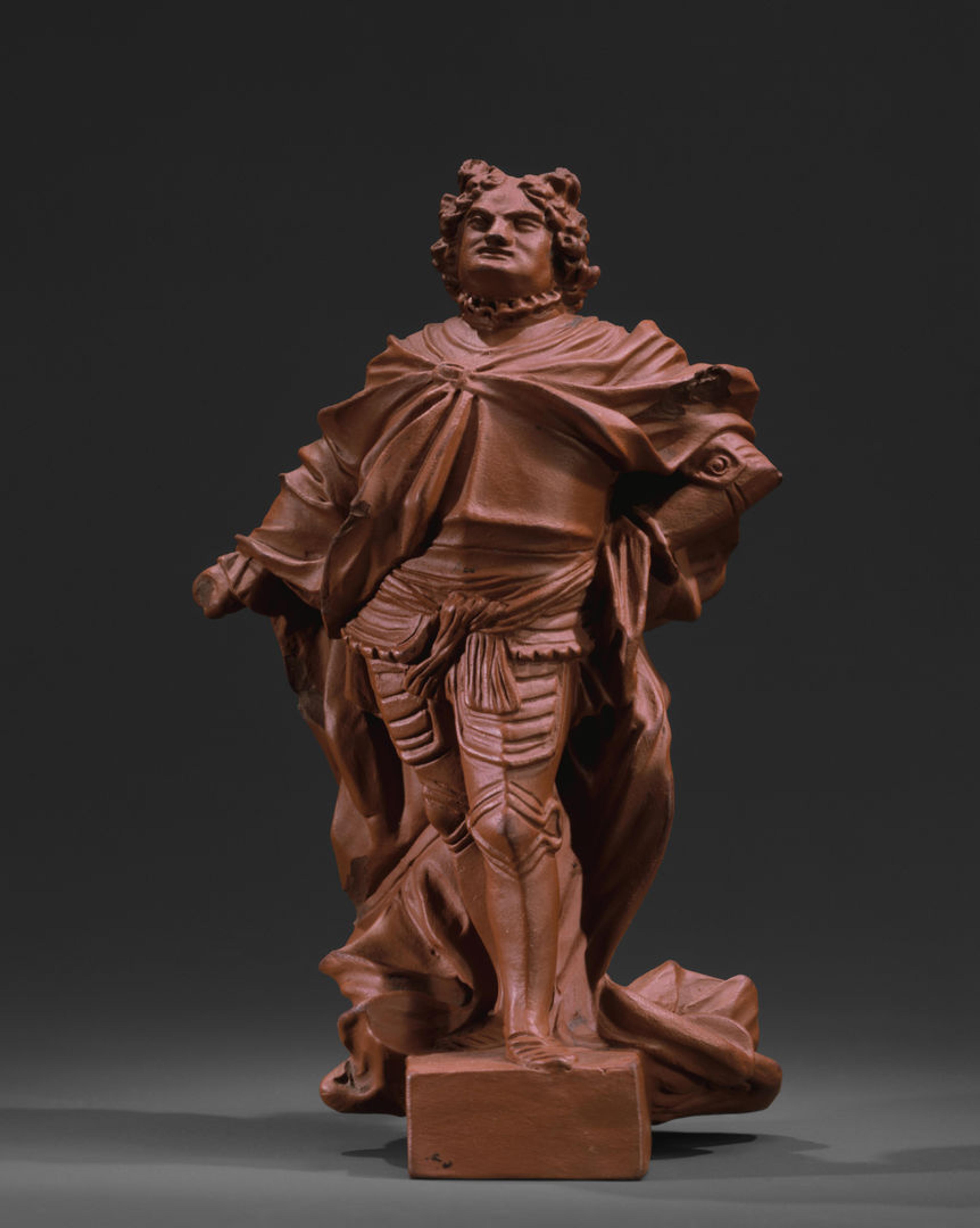 Stoneware portrait of Augustus The Strong, an imposing depicting of the founder of the factory