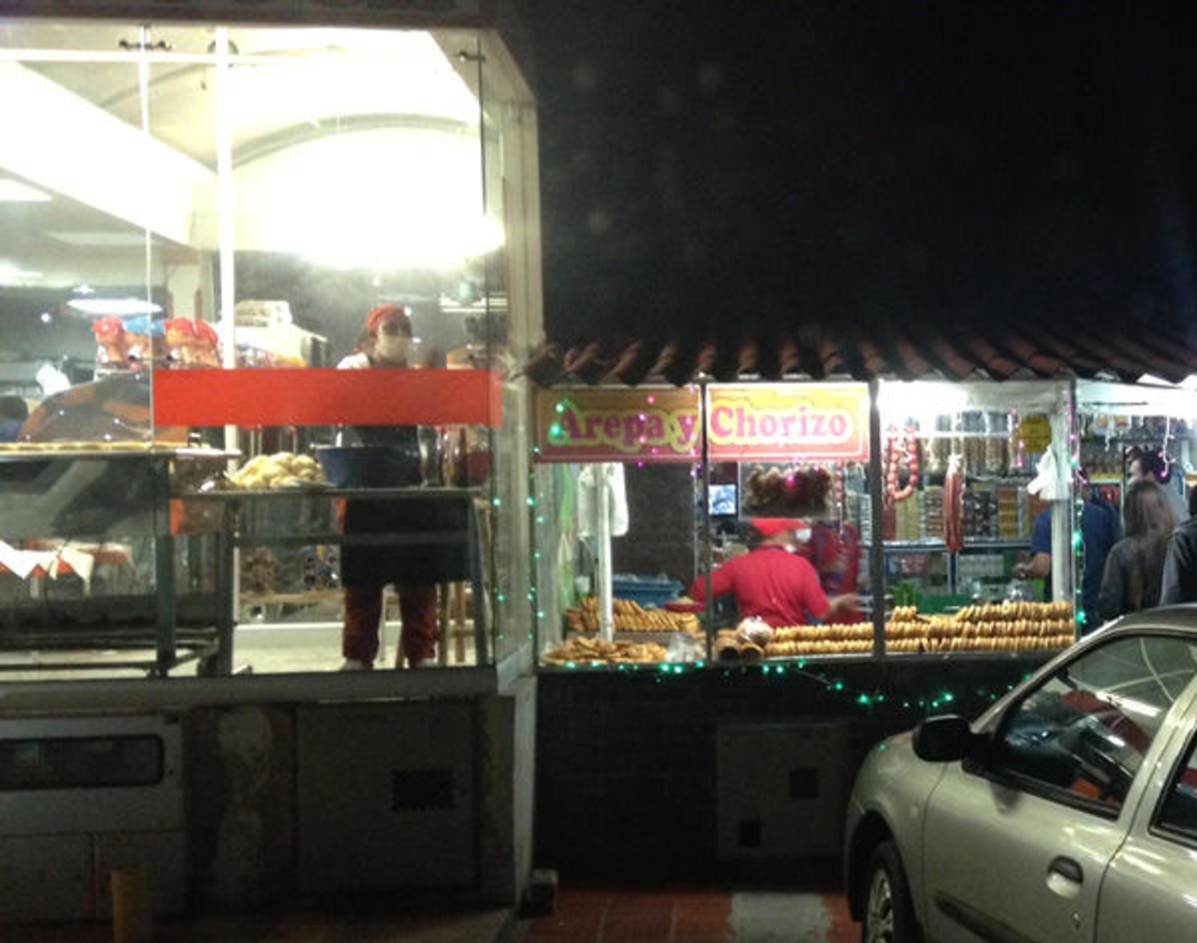 Arepa shop in Colombia