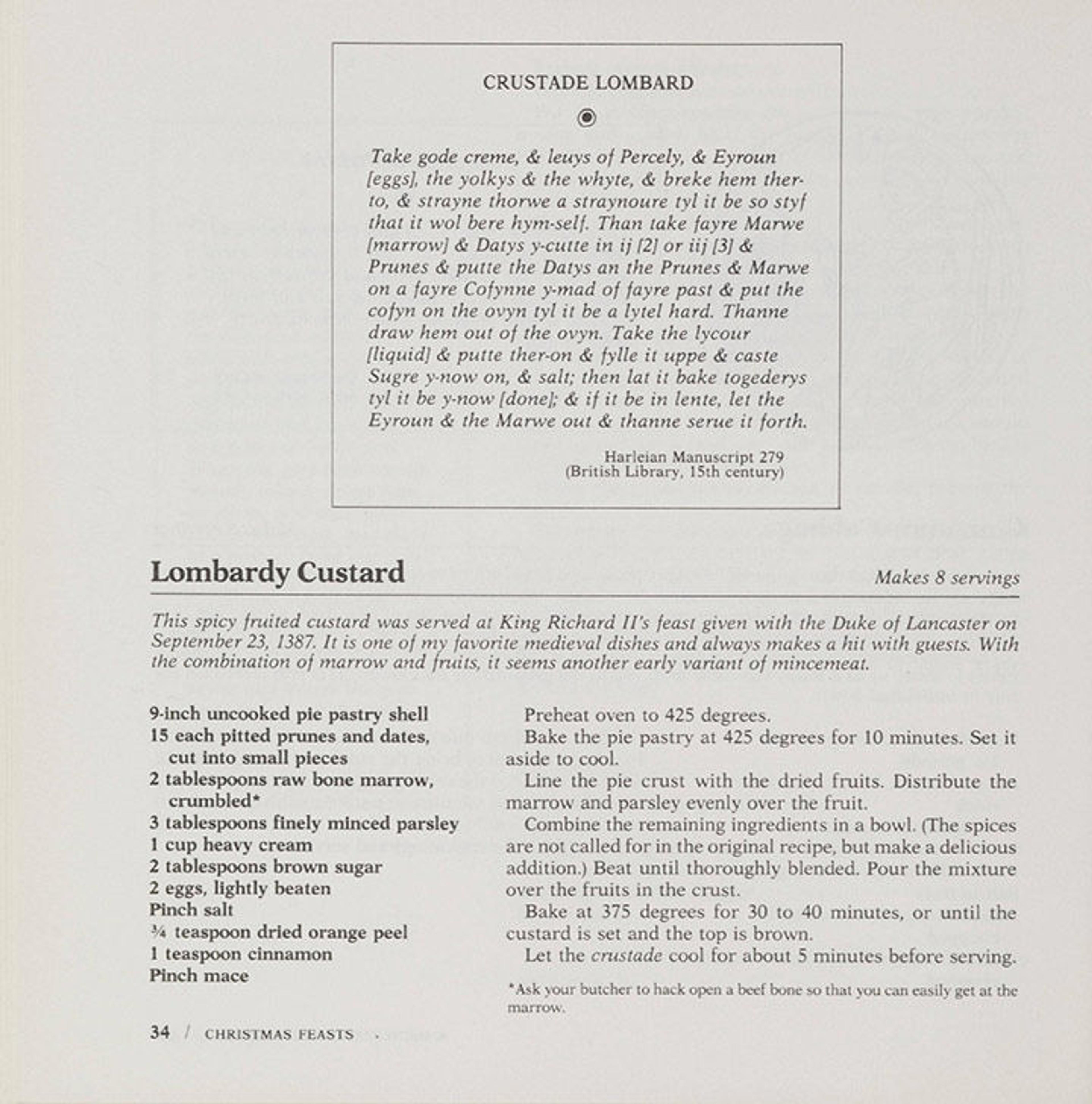 Lombardy custard