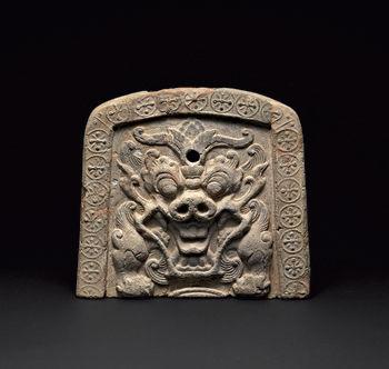 Roof Tile with Bestial Face
