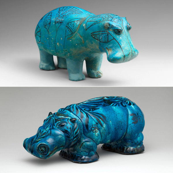 kunego】青いカバ メトロポリタン美術館 エジプト埋蔵レプリカ kunego