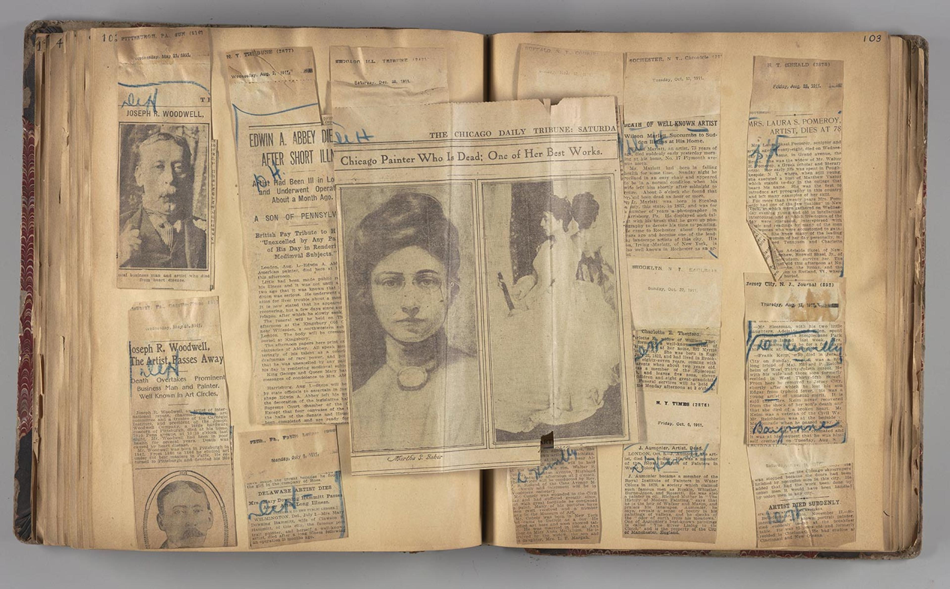 Scrapbook with multiple clippings