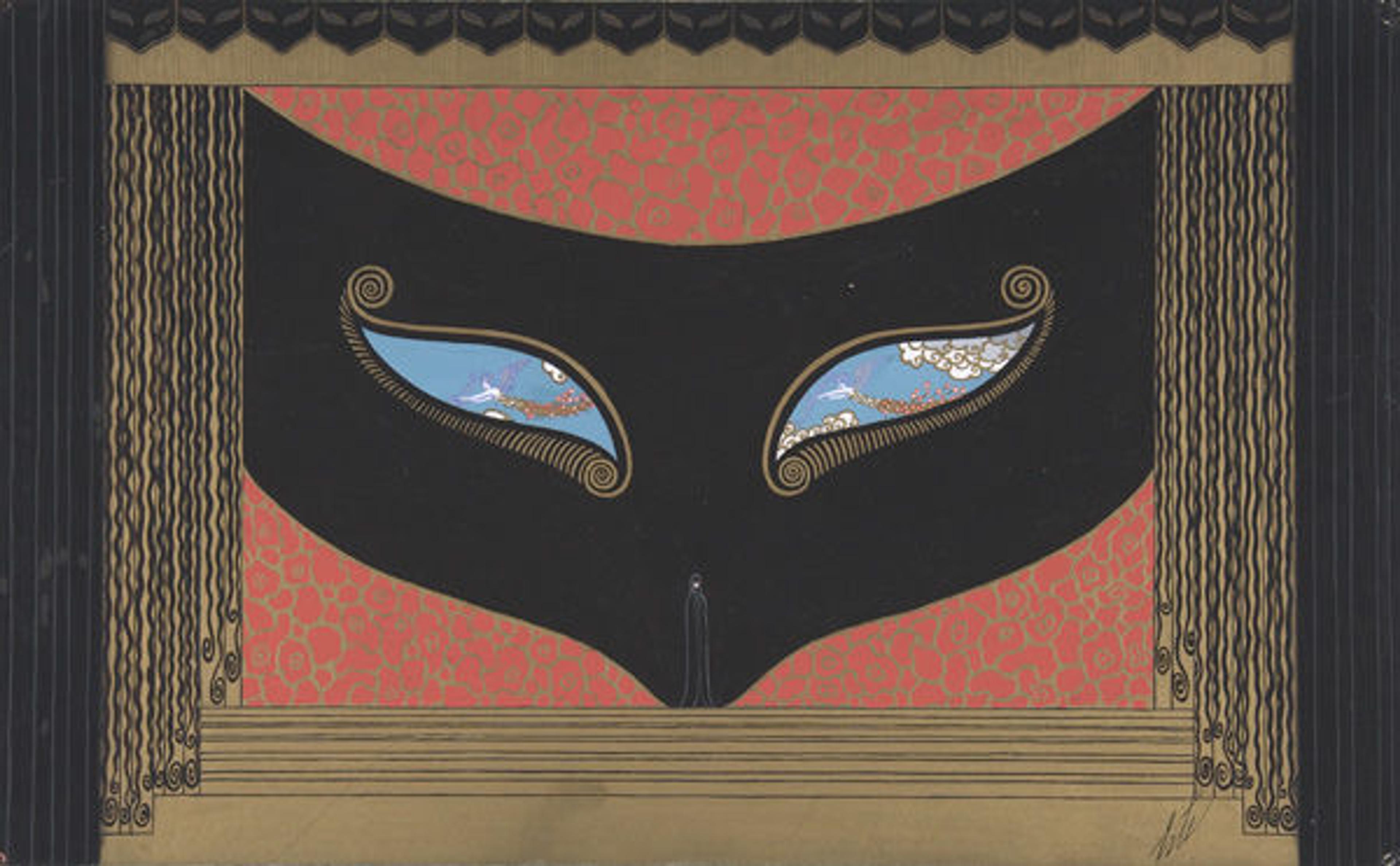 Fig. 1. Erté (Romain de Tirtoff) (French [born Russia], 1892–1990). Stage Set Design for "The Mask," George White's Scandals, New York, 1926. Gouache and metallic paint; 9 3/4 x 15 3/4 in. (24.8 x 40 cm). The Metropolitan Museum of Art, New York, Purchase, The Martin Foundation Inc. Gift, 1967 (67.762.192). © 2015 Artists Rights Society (ARS) New York