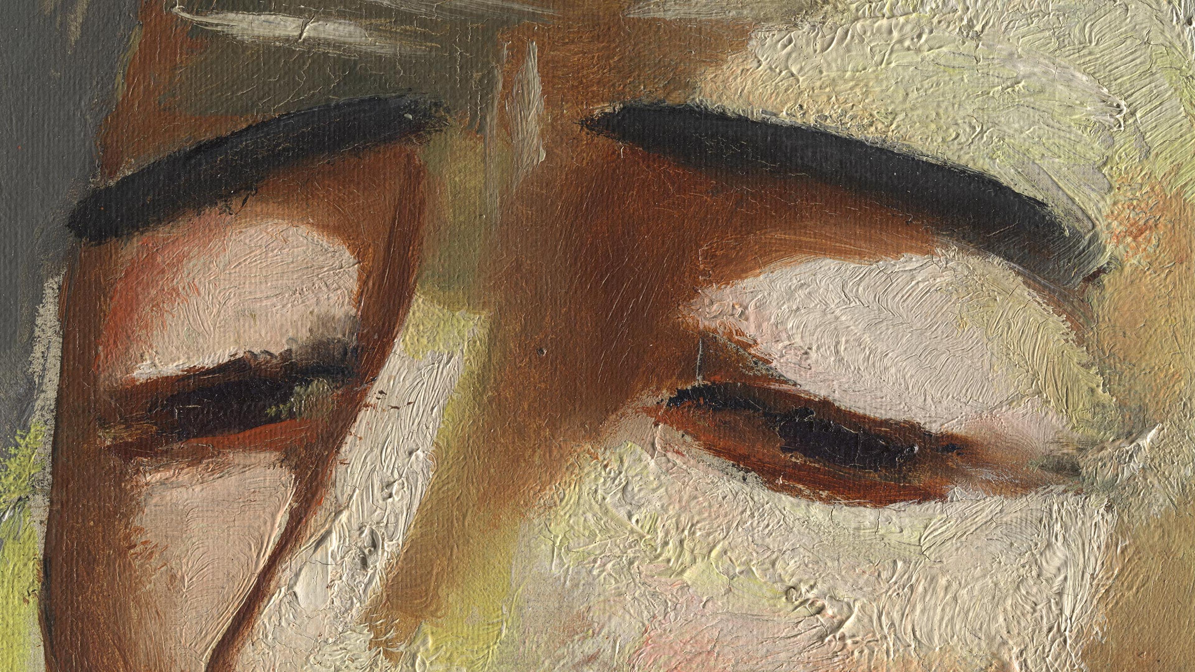 Detail of Max Beckmann's painting "The Old Actress"