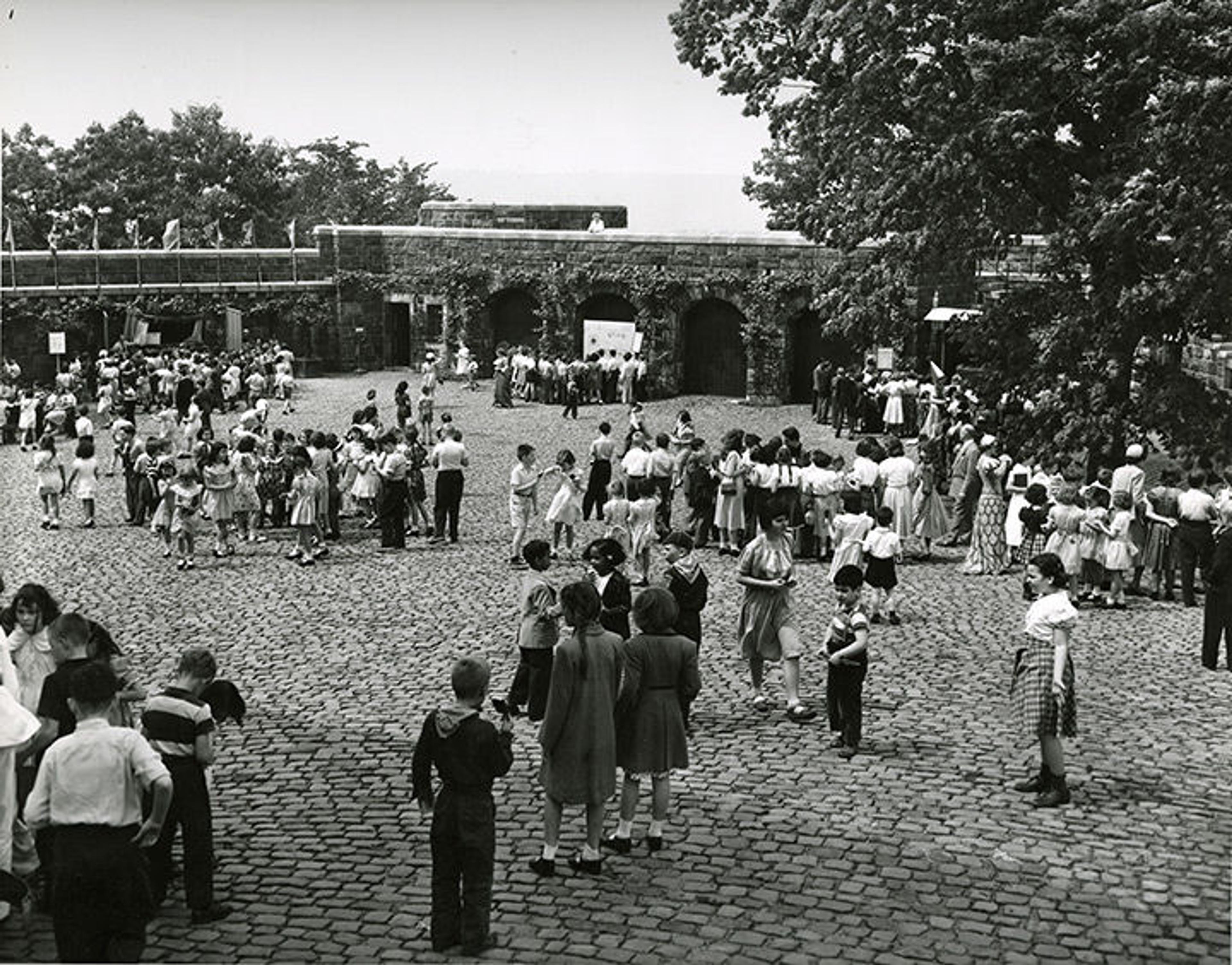 View of The Met Cloisters in 1951