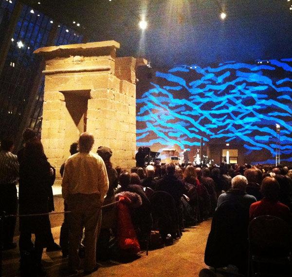 Charles Lloyd concert in The Temple of Dendur in The Sackler Wing. Photo by Lesley Alpert-Schuldenfrei