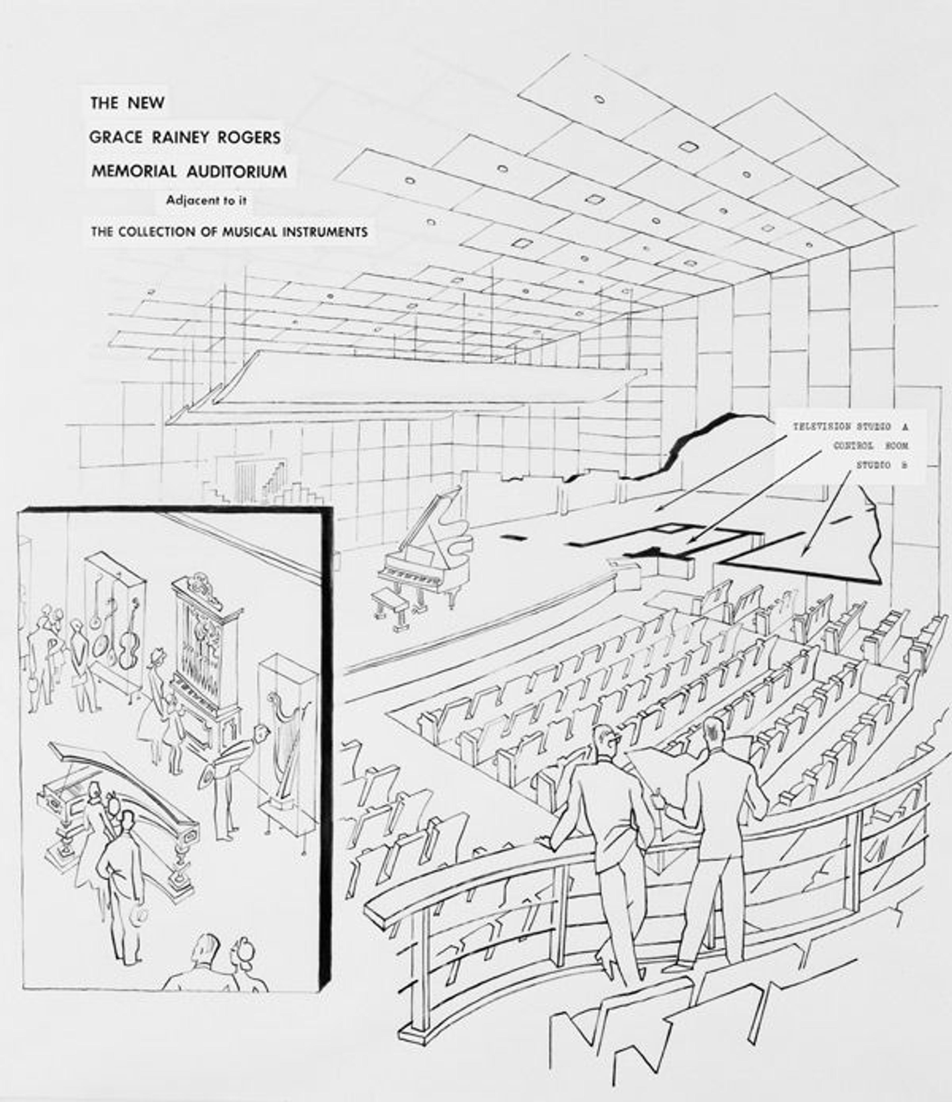 The Metropolitan Museum of Art, Grace Rainey Rogers Auditorium; Drawing or plan for The New Grace Rainey Rogers Mermorial Auditorium