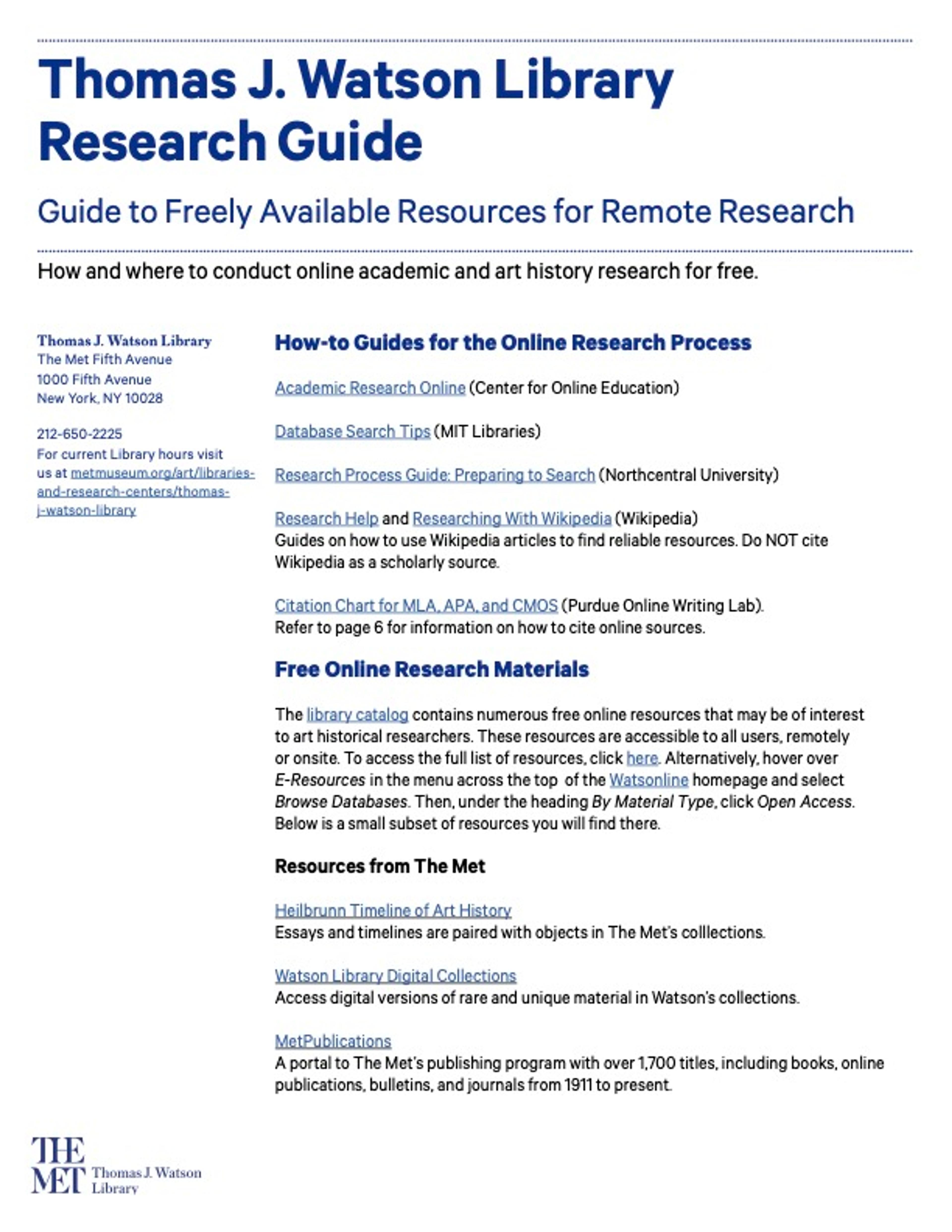 PDF of first page of Remote Research Guide
