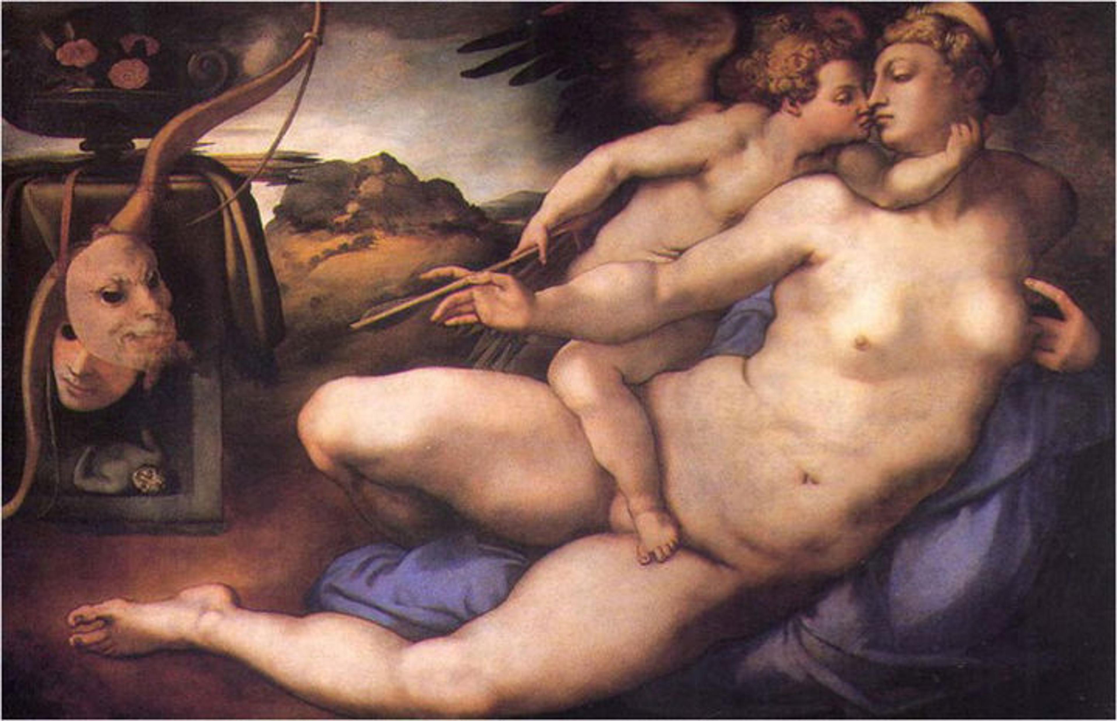 Jacopo da Pontormo's 'Venus Kissed by Cupid' after a cartoon of Michelangelo