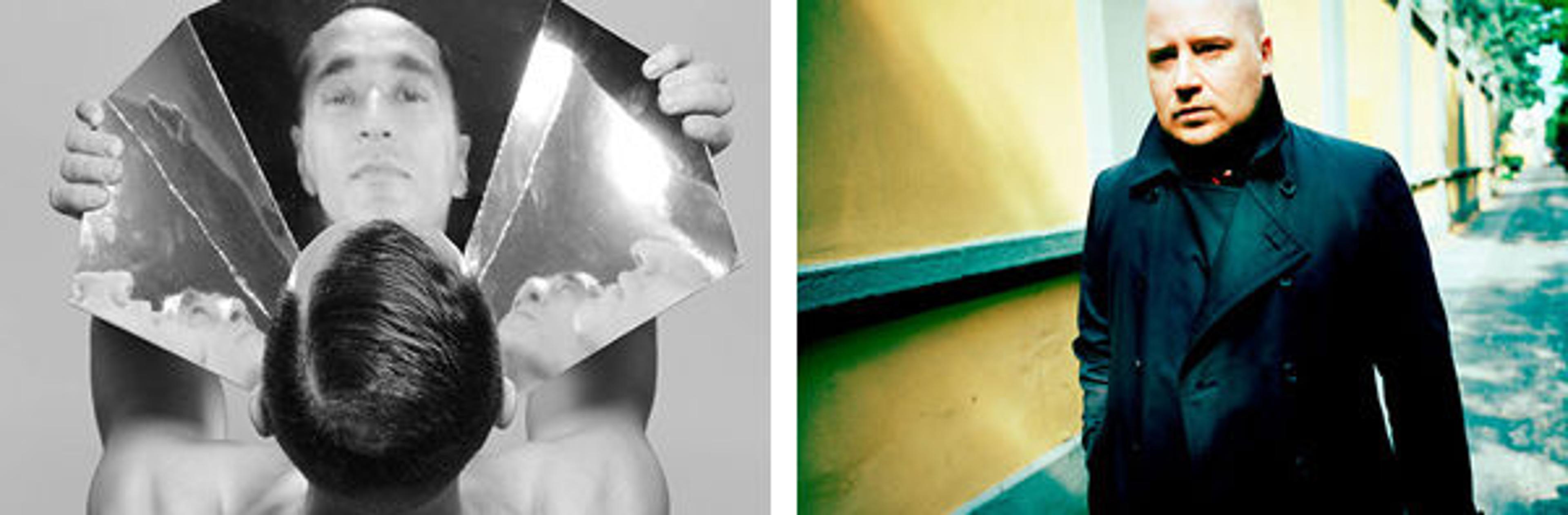 Left: Theo Bleckmann. Photo by John Labbé. Right: Jóhann Jóhannsson. Photo courtesy of the artist