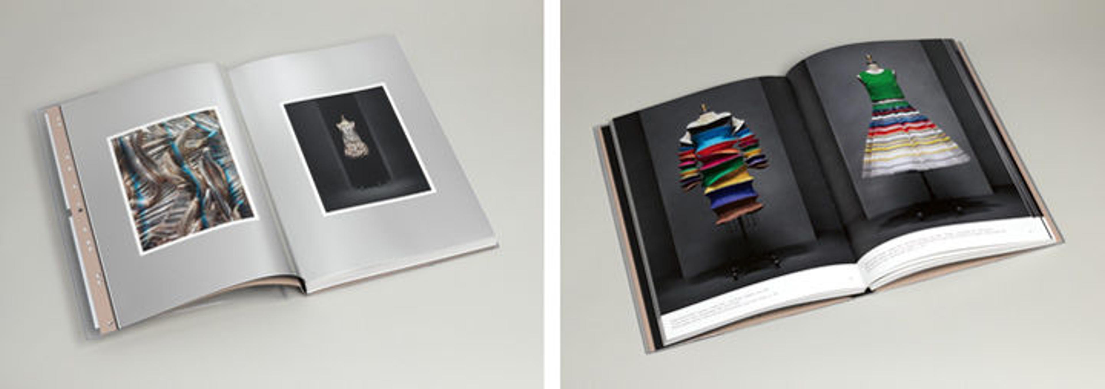 Side-by-side images of two spreads in the book