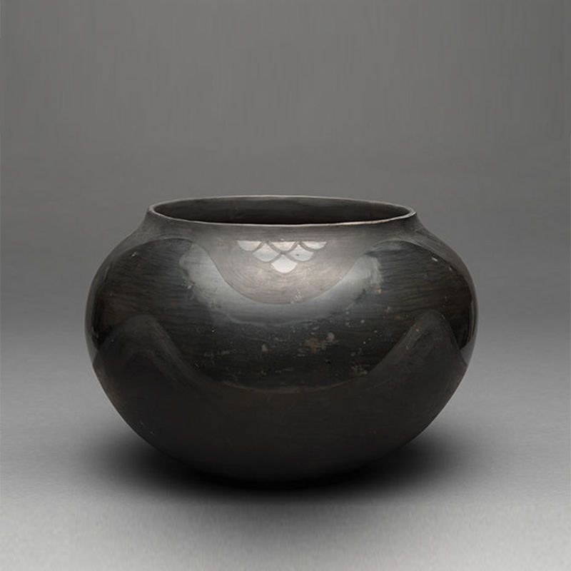 Maria Martínez - Black-on-Black Jar - San Ildefonso, Native
