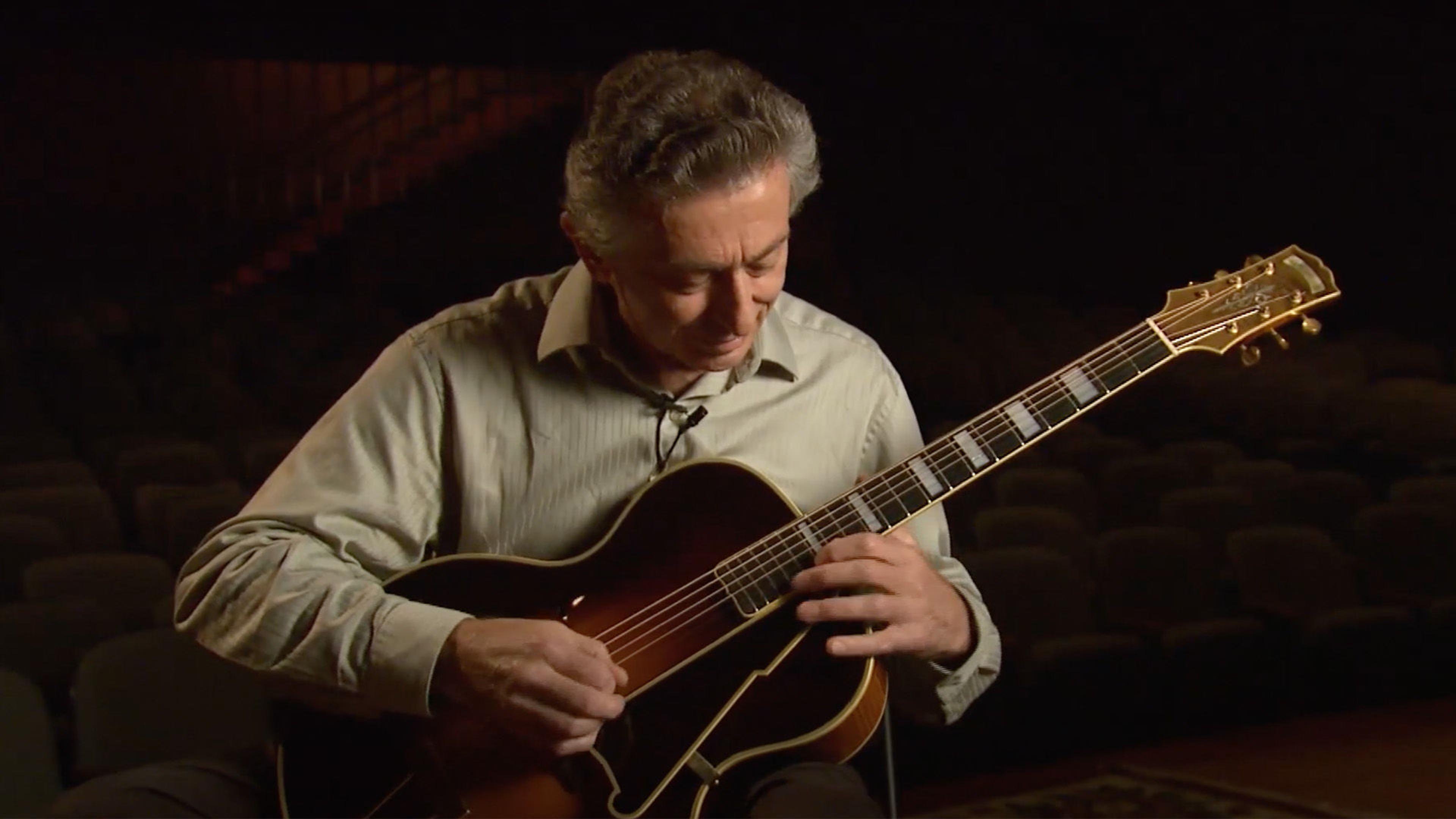 Bob Grillo performers Ah, Marie on an Archtop guitar.