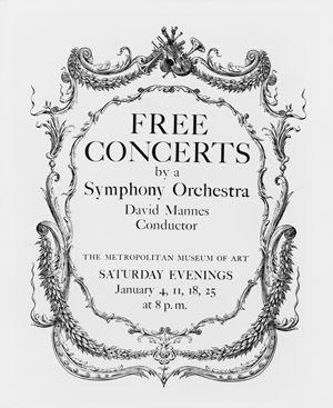 Poster announcing the 1936 Mannes concerts