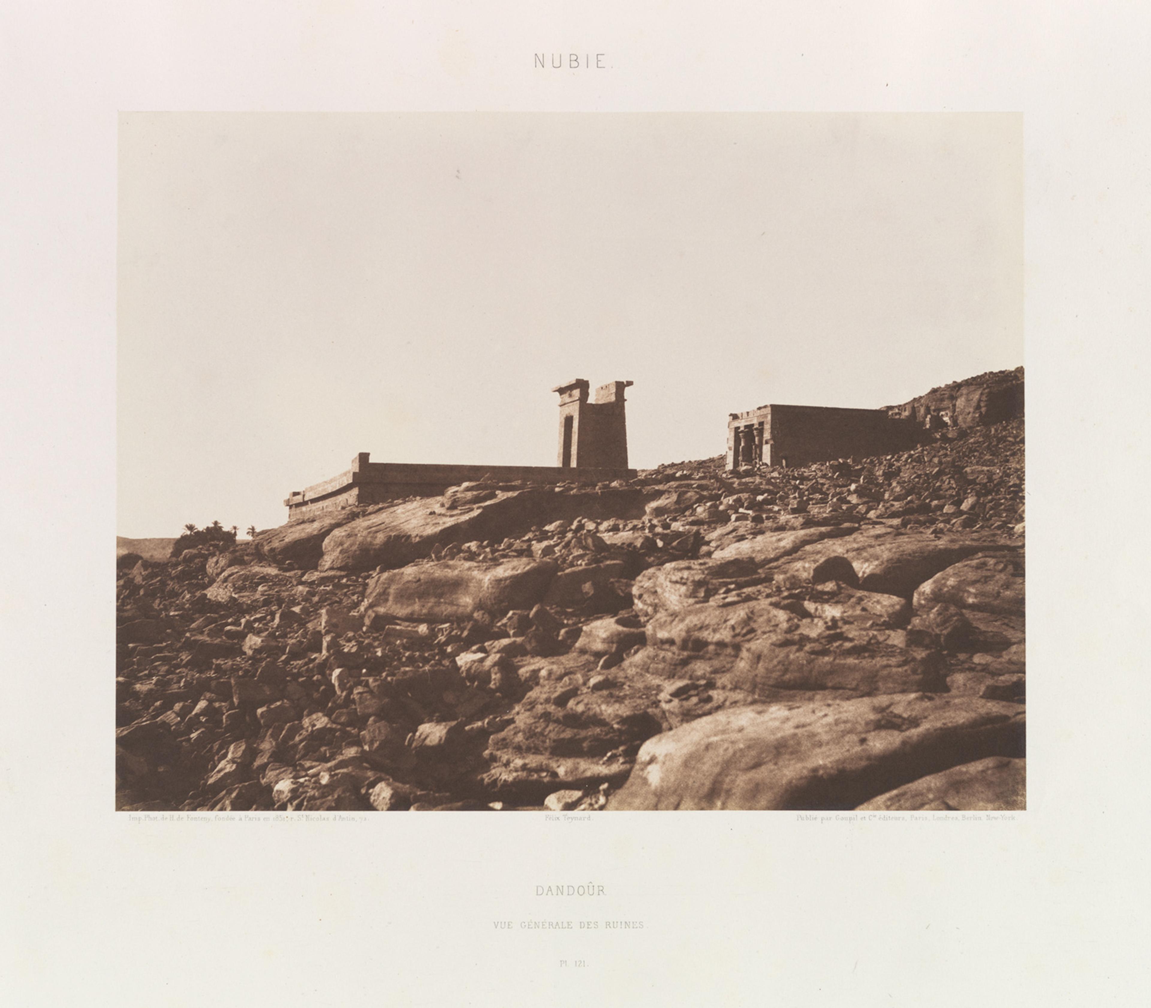 Salted paper print of the Temple of Dendur in Nubie