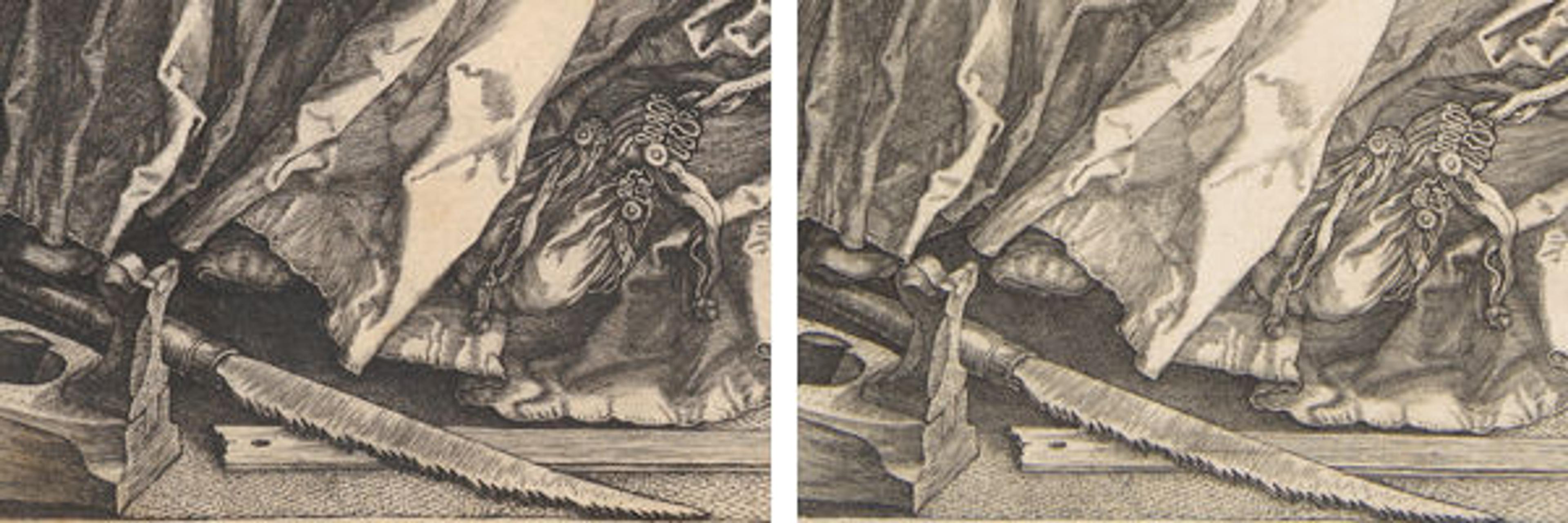 Details of two prints of Melancolia