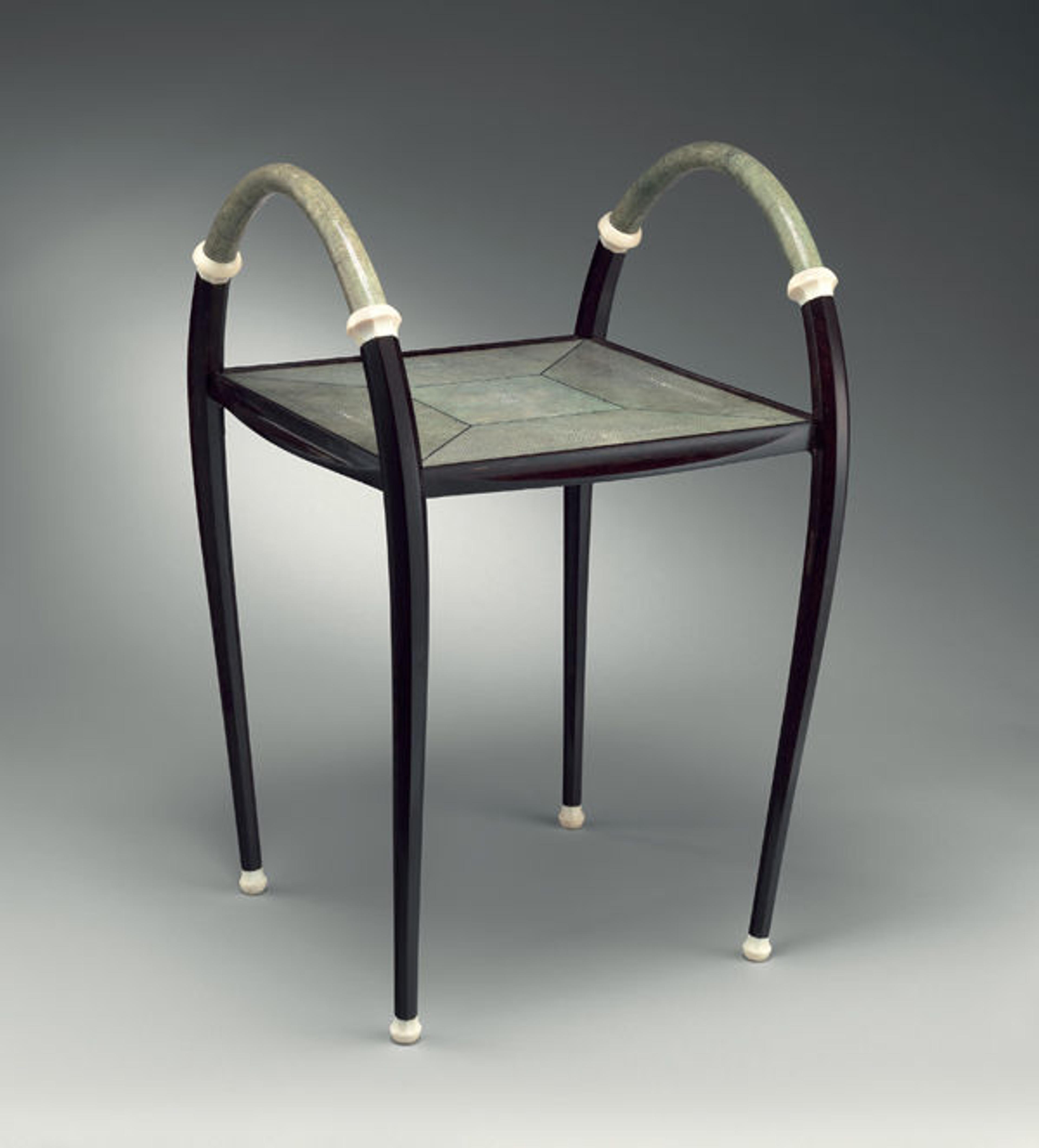 Beautiful objects like this table made of precious materials, including galuchat (a leather made from ray or fish skin), require special care. Clément Rousseau (French, 1872–1950). Table, 1924. Ebony, sharkskin, and ivory; H. 29 1/2 in., W. 18 1/2 in., D. 18 1/2 in. (74.9 x 47.0 x 47.0 cm). The Metropolitan Museum of Art, New York, Fletcher Fund, 1972 (1972.283.2)