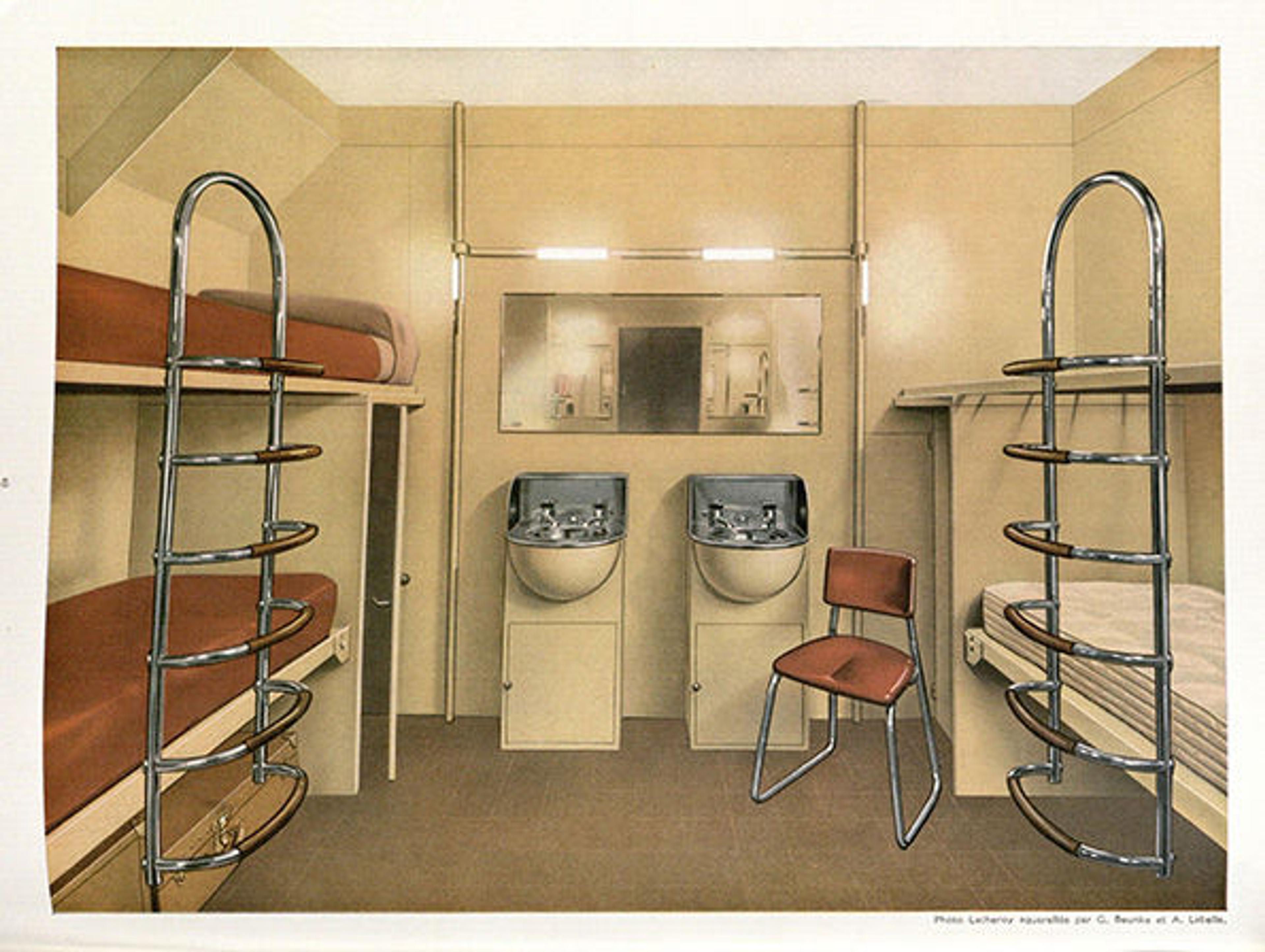 Acier: cabines en acier de paquebots (1935)