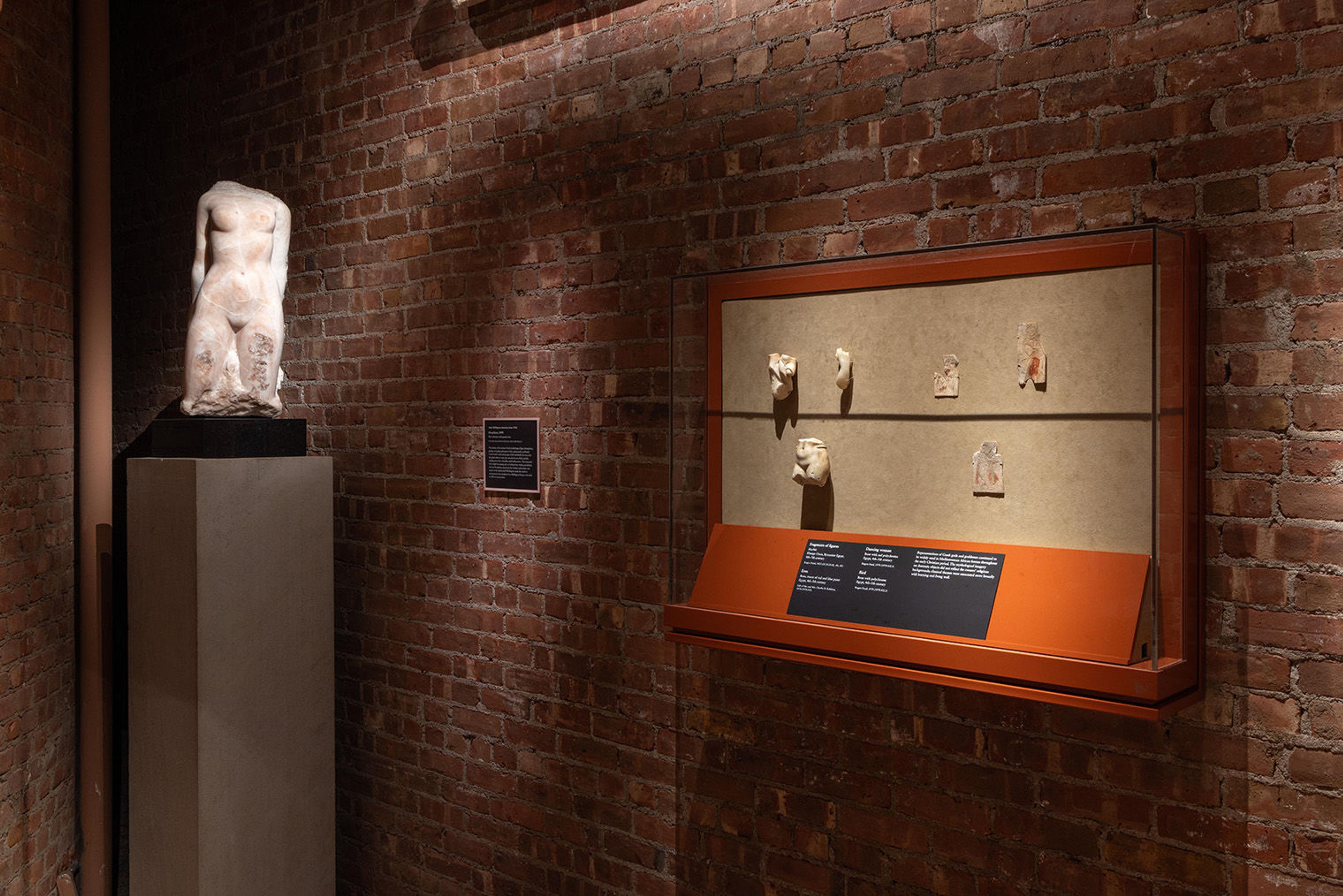 interior shot of gallery 304 that's a brick walled series of rooms.