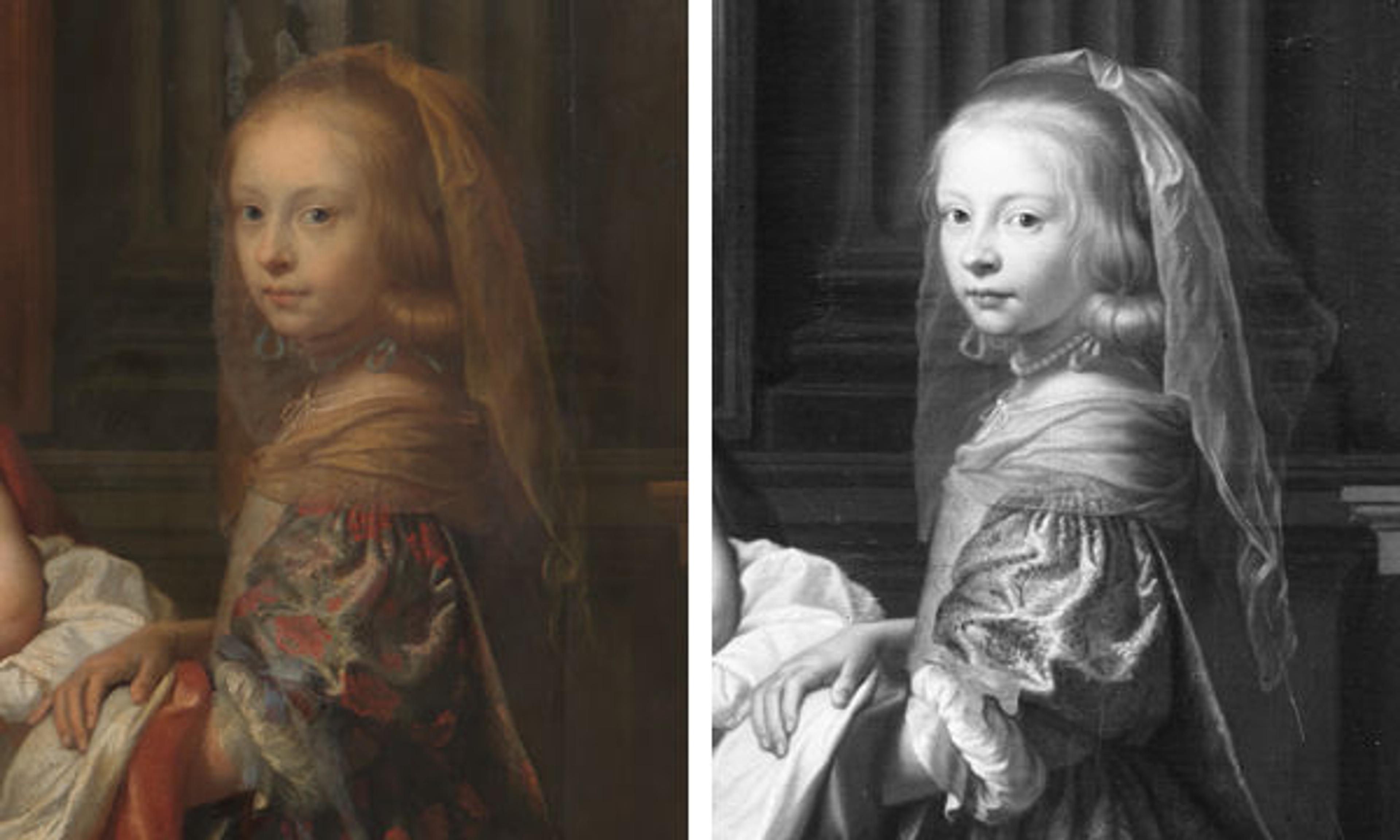 Composite of Anne Marie in both paintings