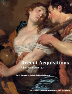 Recent Acquisitions: A Selection, 2018–2020: Part I: Antiquity to the Late Eighteenth Century