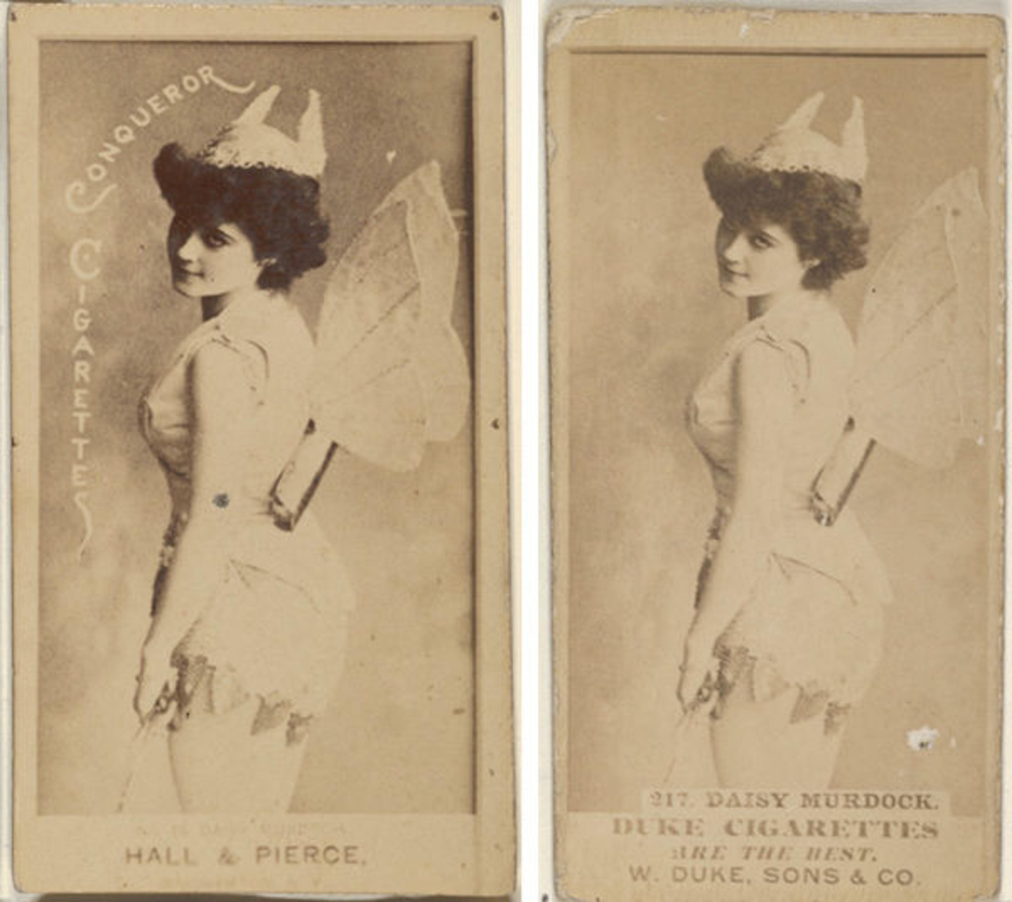 Composite of two tobacco cards