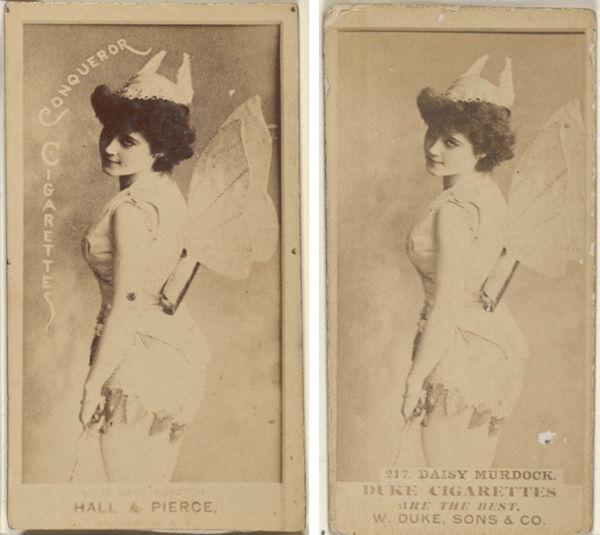 Composite of two tobacco cards