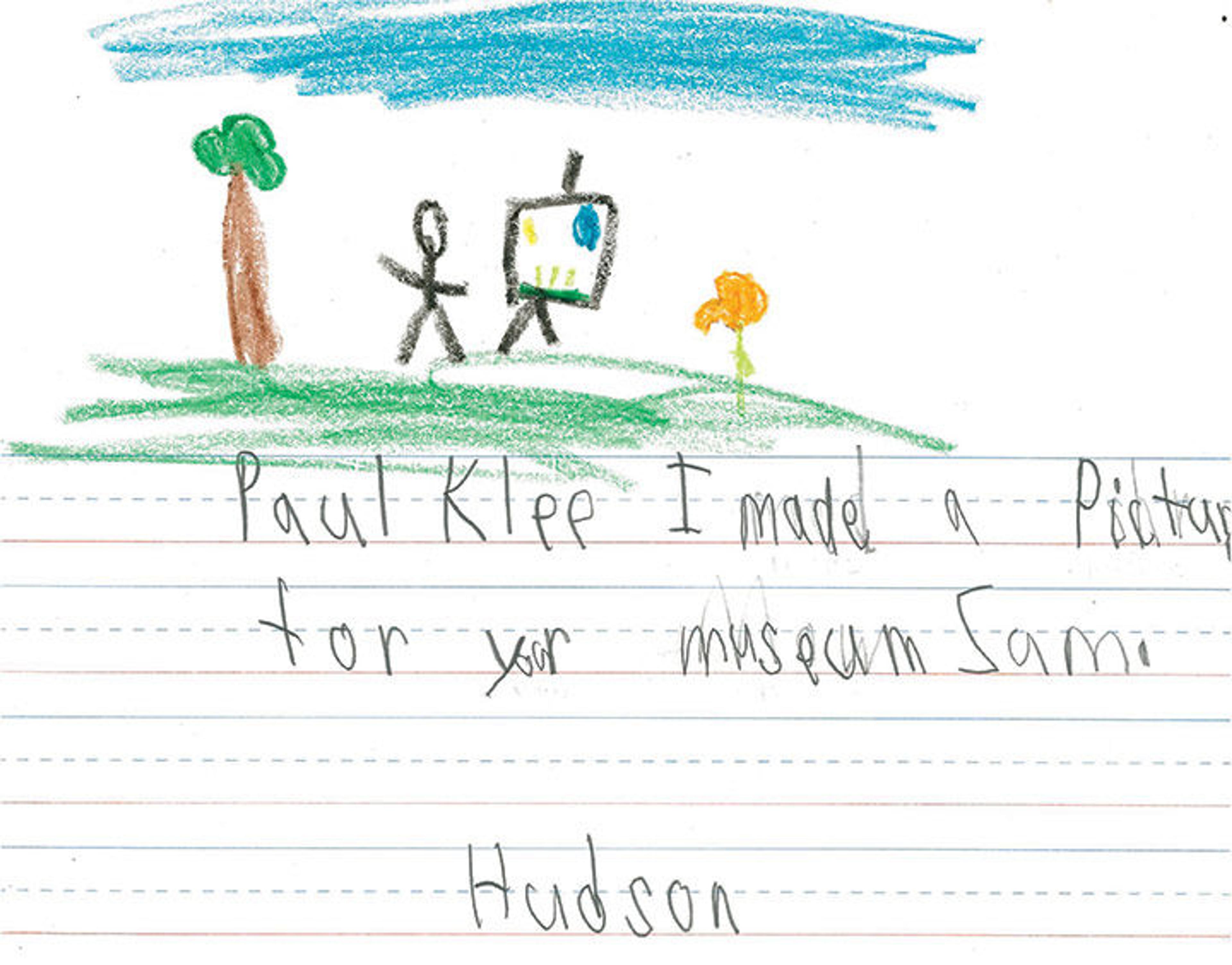 Hudson's letter to The Met about Paul Klee