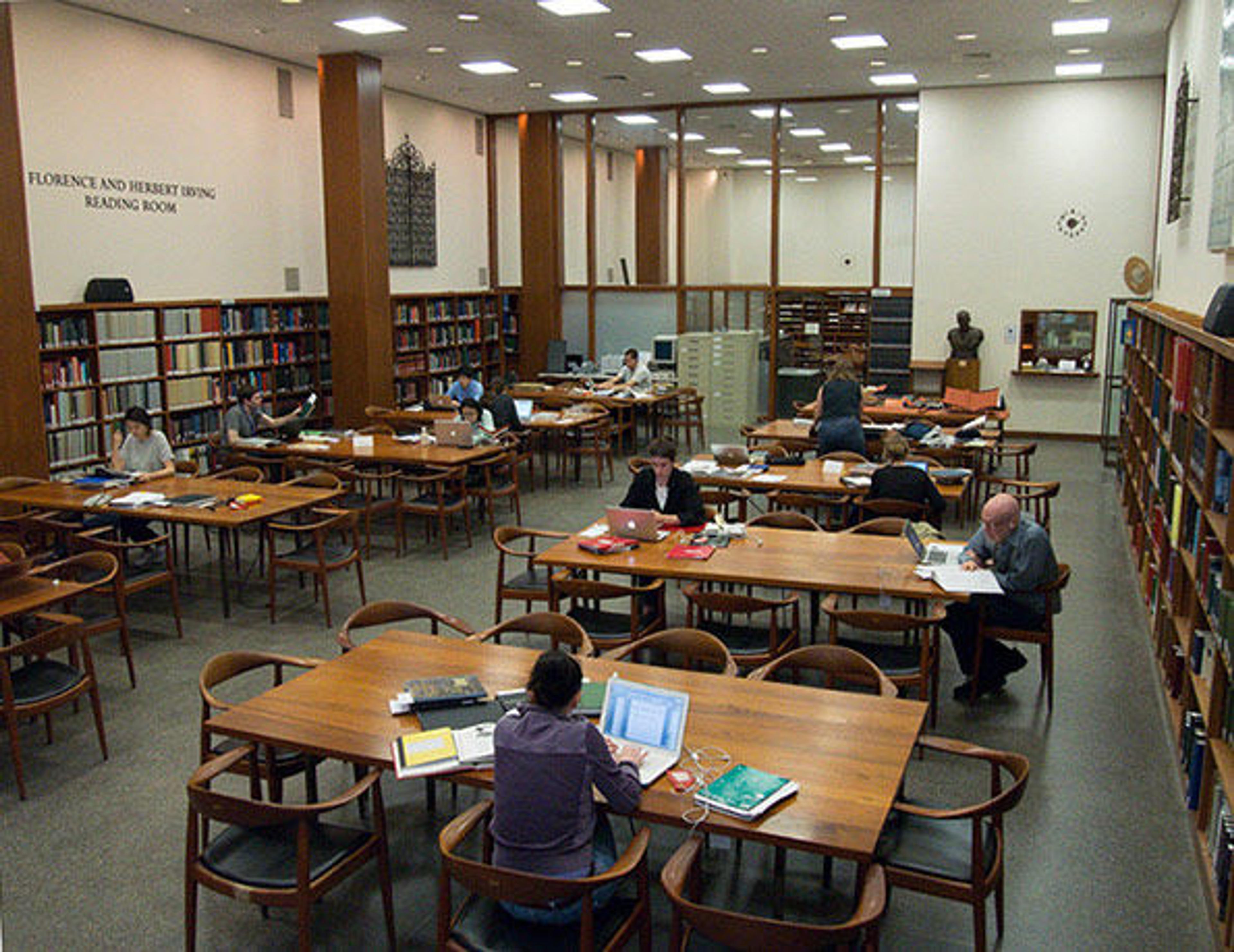 Florence and Herbert Irving Reading Room, Thomas J. Watson Library