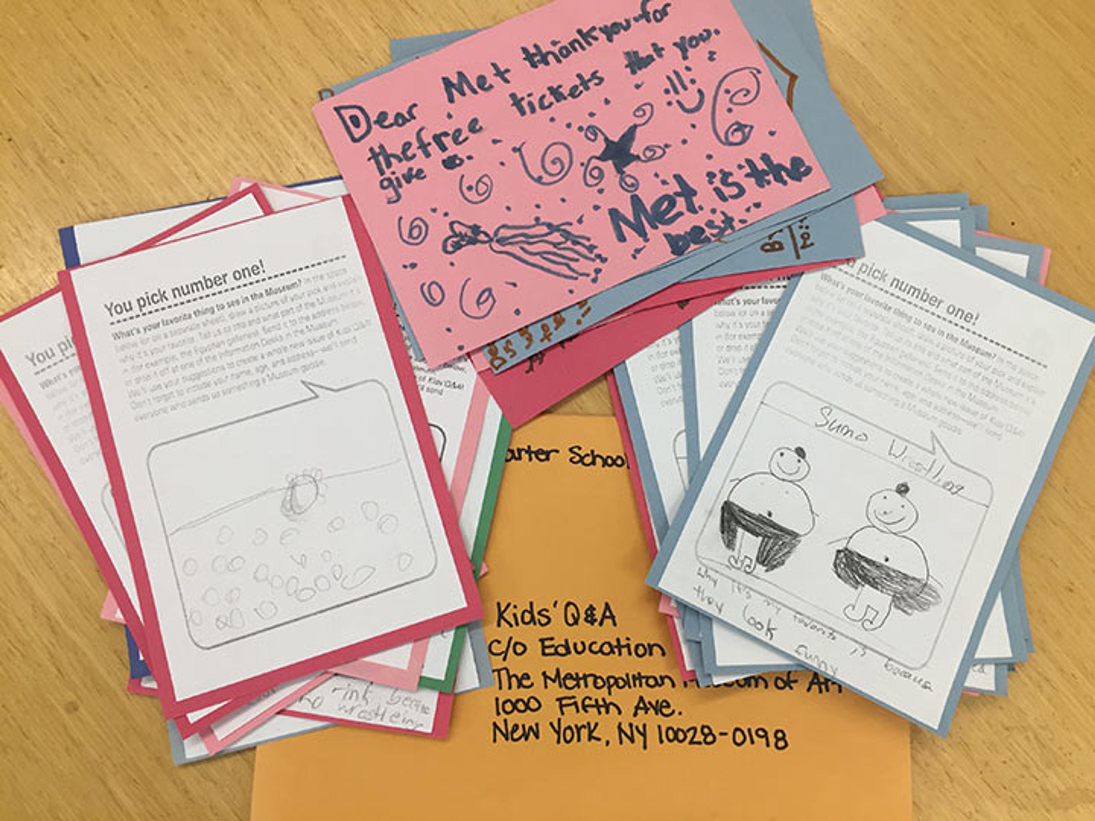 Image of kids letters and drawings