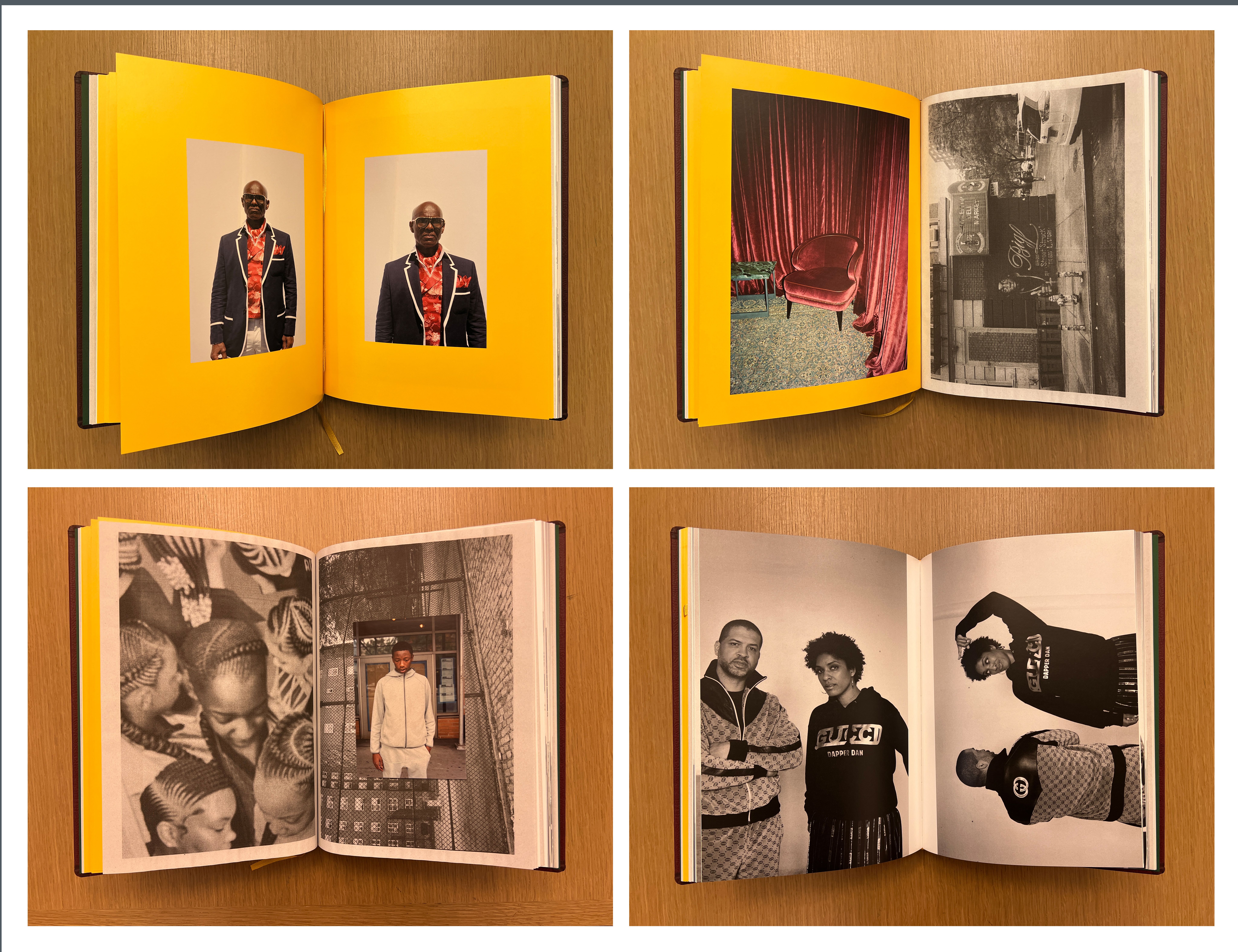 Four interior shots of the book.