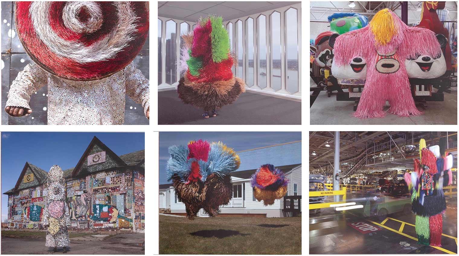 6 images of Nick Cave works