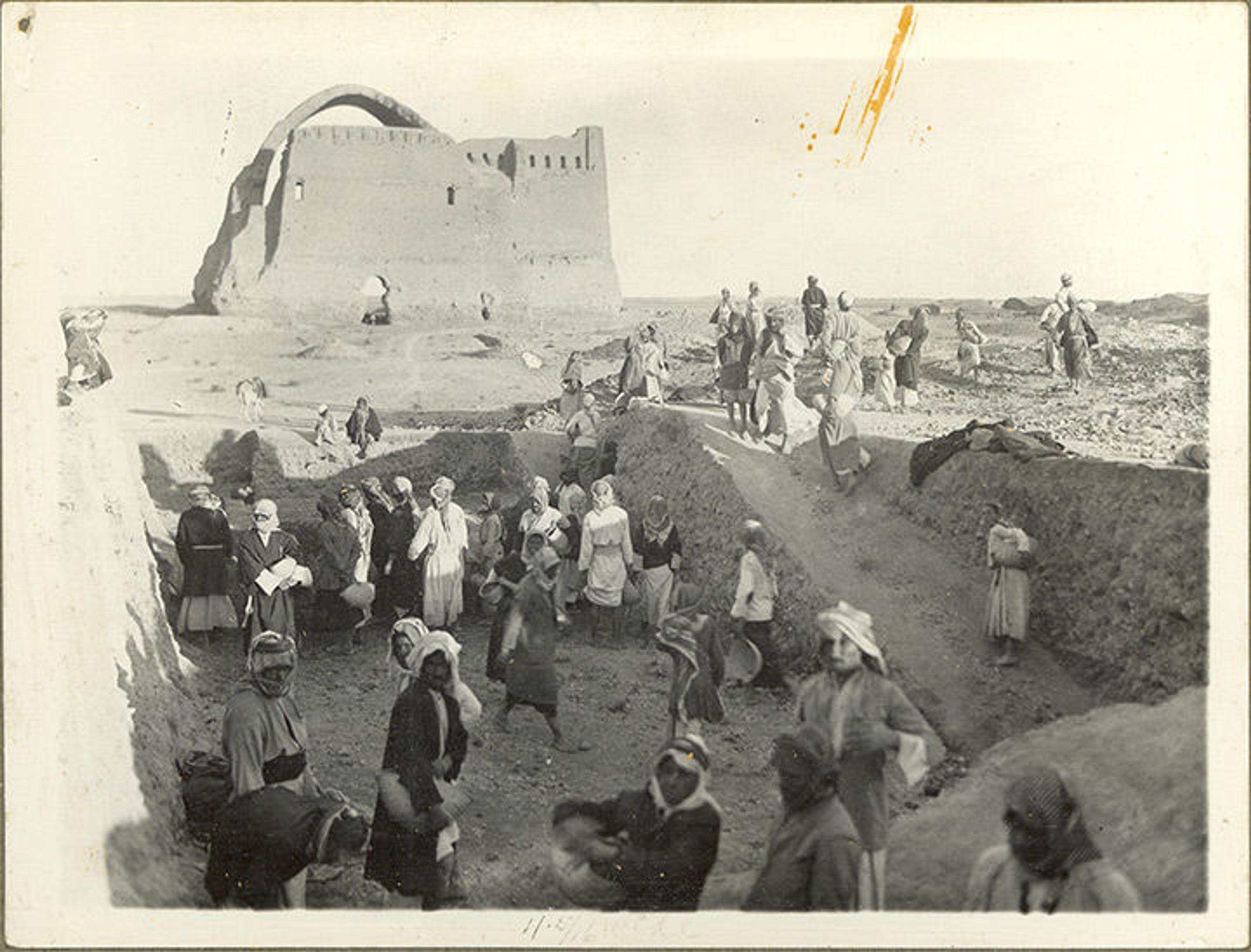 Excavations of the West Mound of the Taq-i Kisra at Ctesiphon, view from the west