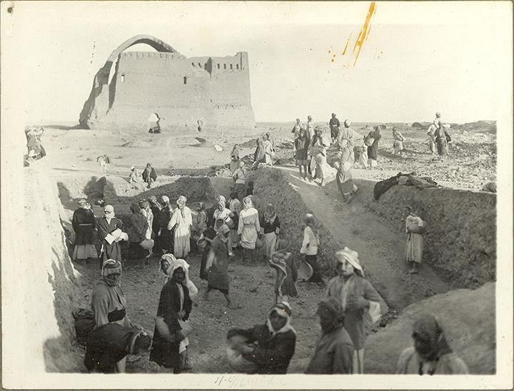 Excavations of the West Mound of the Taq-i Kisra at Ctesiphon, view from the west
