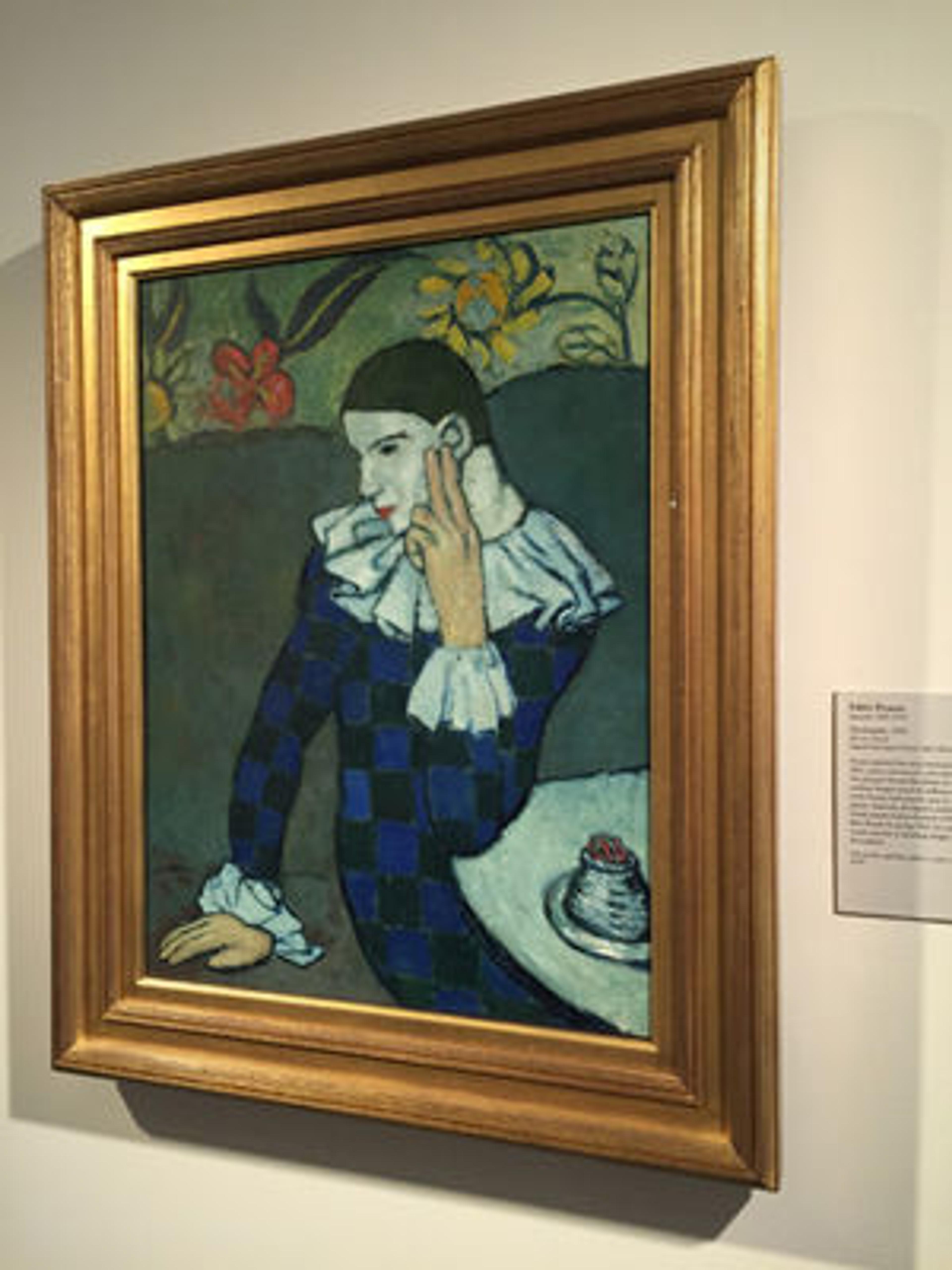 Pablo Picasso's "Harlequin," as displayed in the Modern and Contemporary Art galleries