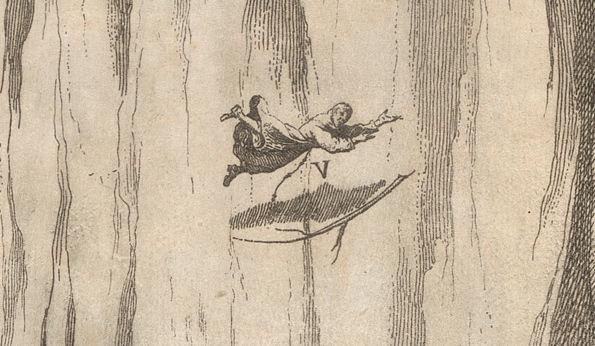 Rafaello Schiaminossi (Italian, 1572–1622), Plate A: Monte della Vernia from the Road of Casentino, detail.